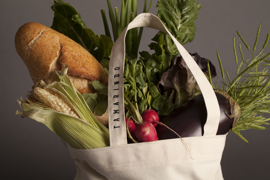 Tote bag designed by La Tortillería for Spanish kitchen and bar Tamarindo