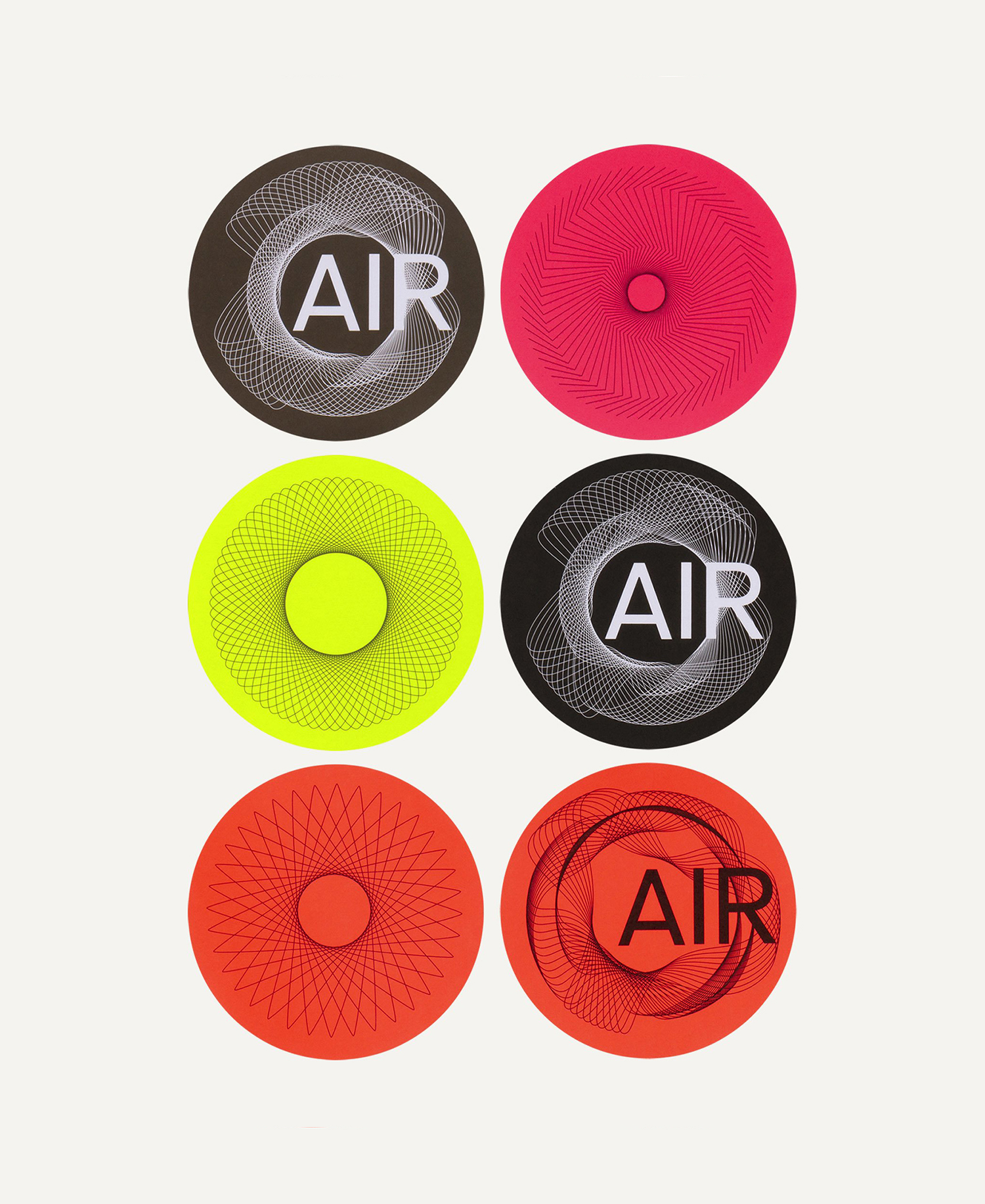 Logo and stickers designed by Spin for London-based Air Studios, home of the world’s largest recording rooms