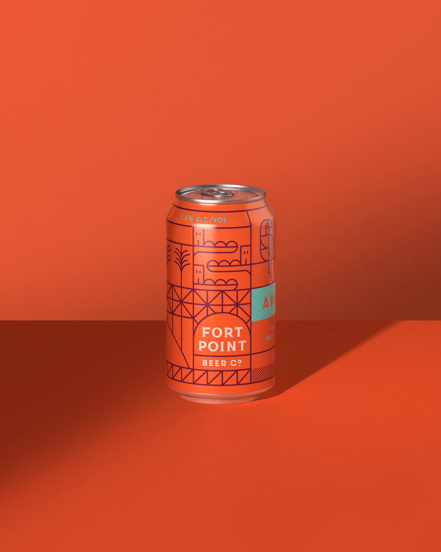 Package design for Fort Point Beer Company by San Francisco based graphic design studio Manual