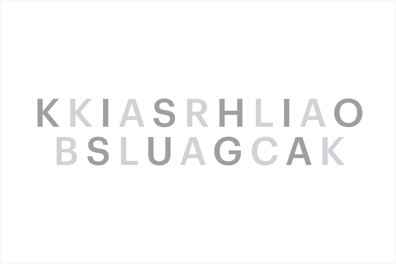 Logotype for the exhibition Karla Black + Kishio Suga: A New Order at the Scottish National Gallery of Modern Art designed by O Street, UK