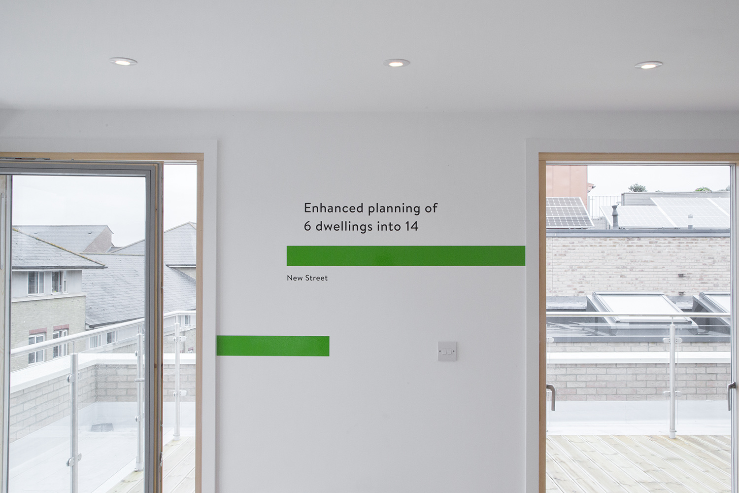 Branding and wayfinding for commercial and residential property developer Learig designed by The District, United Kingdom