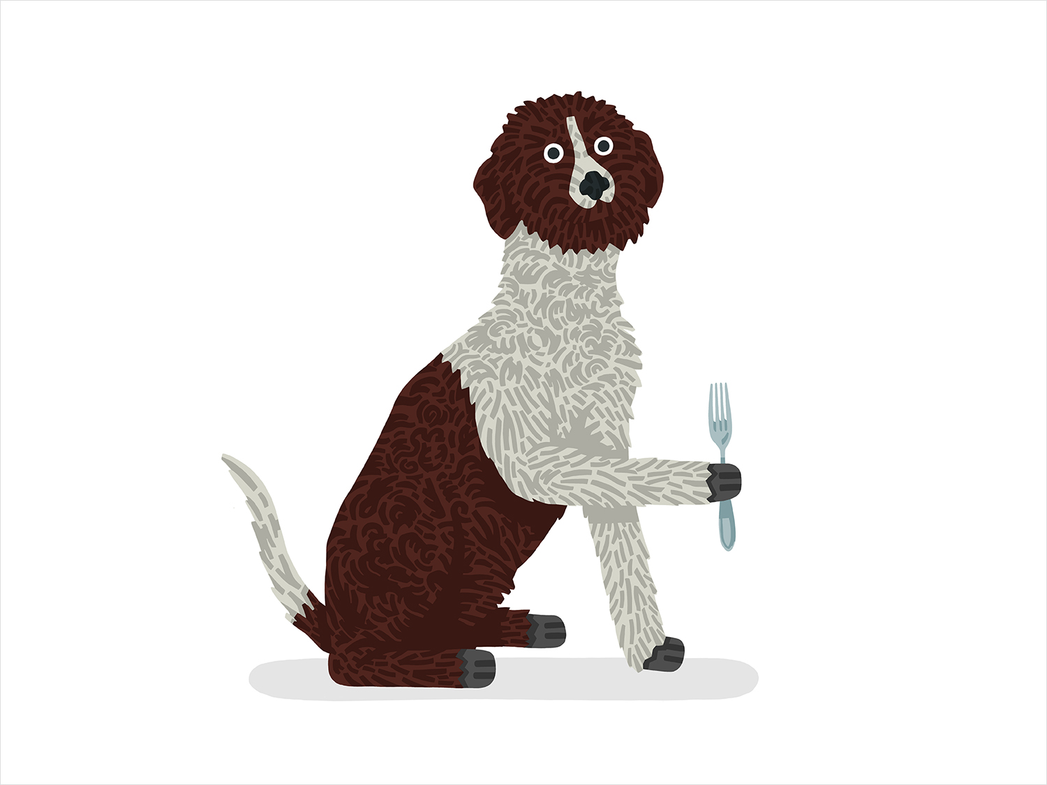 Illustration by Ted Parker commissioned by Studio Hi Ho for restaurant and food store Lagotto