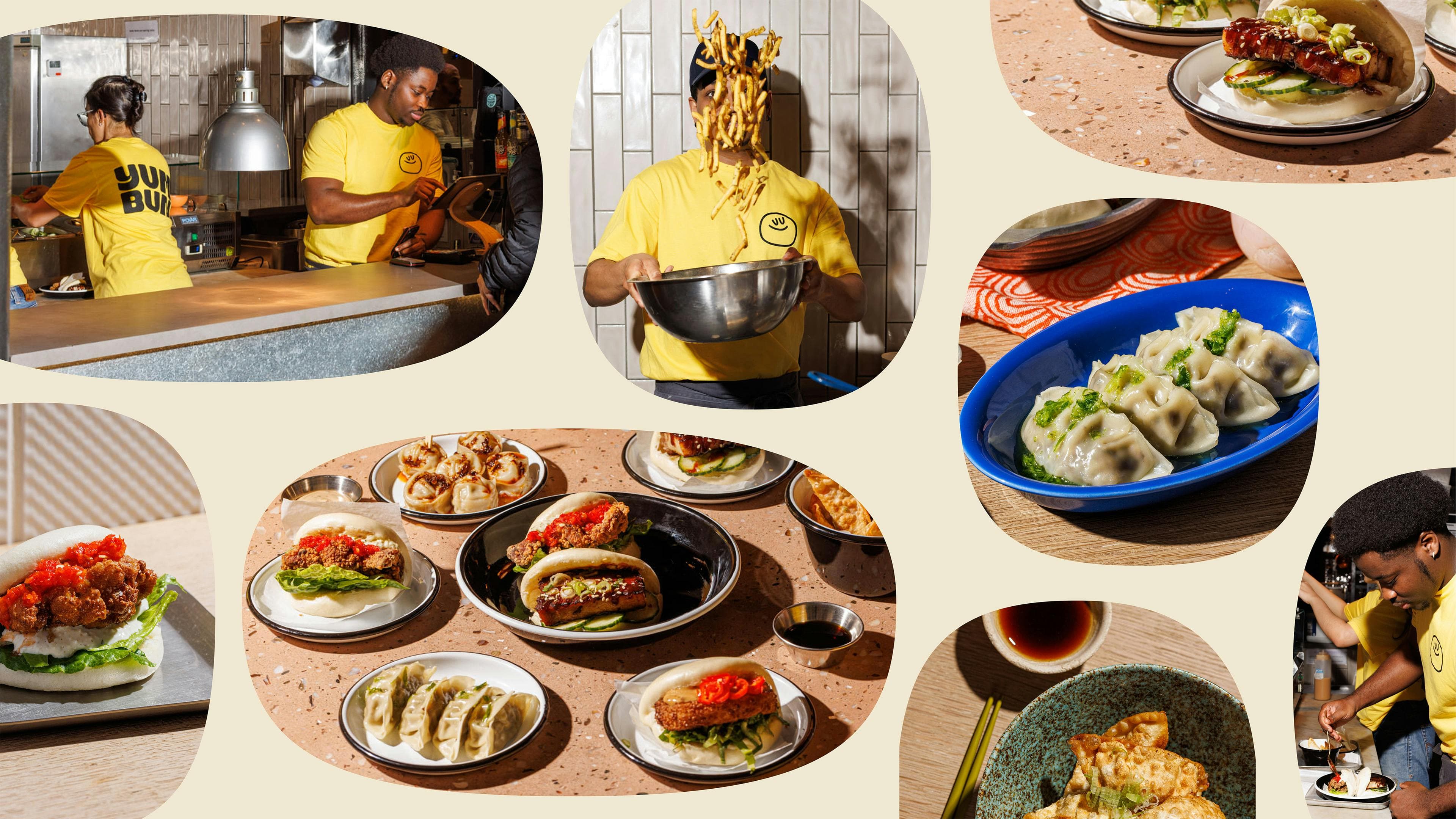 Logotype, mascot, menus, merchandise, motion graphics, social content and website for bao buns business Yum Bun Logotype, mascot, menus, merchandise, motion graphics, social content and website for bao buns business Yum Bun