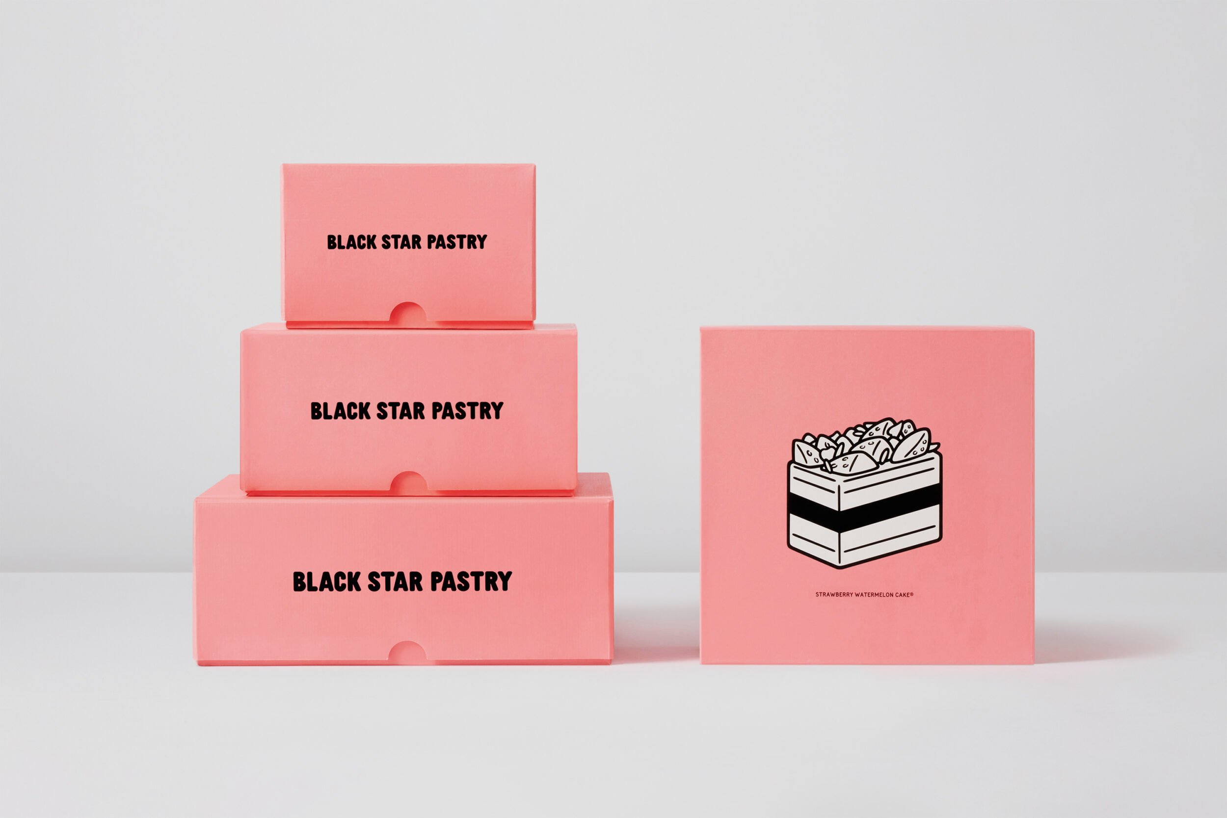 Logo, illustration and packaging for Australian bakery Black Star Pastry designed by Studio Ongarato