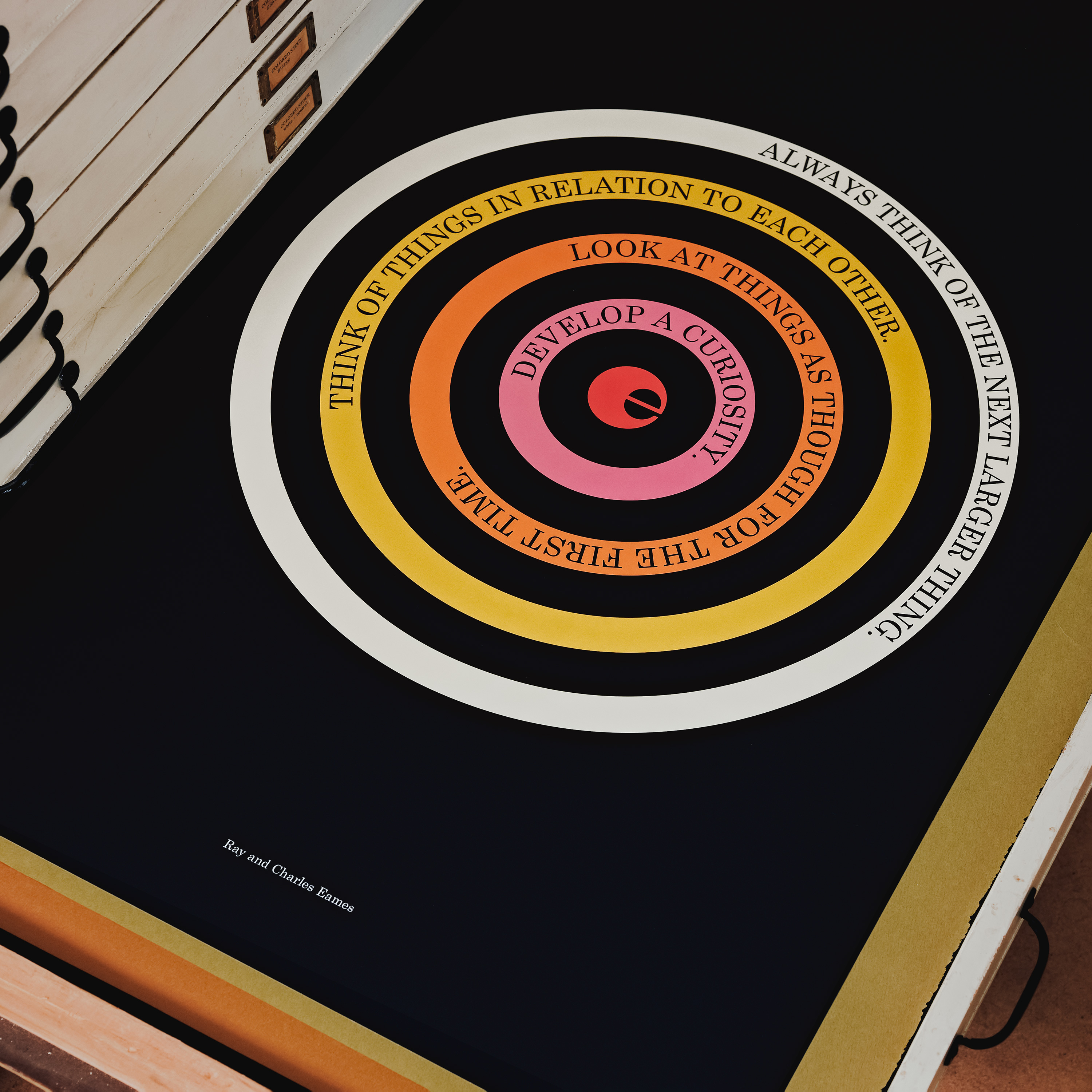 Poster designed by San Francisco-based studio Manual for The Eames Institute