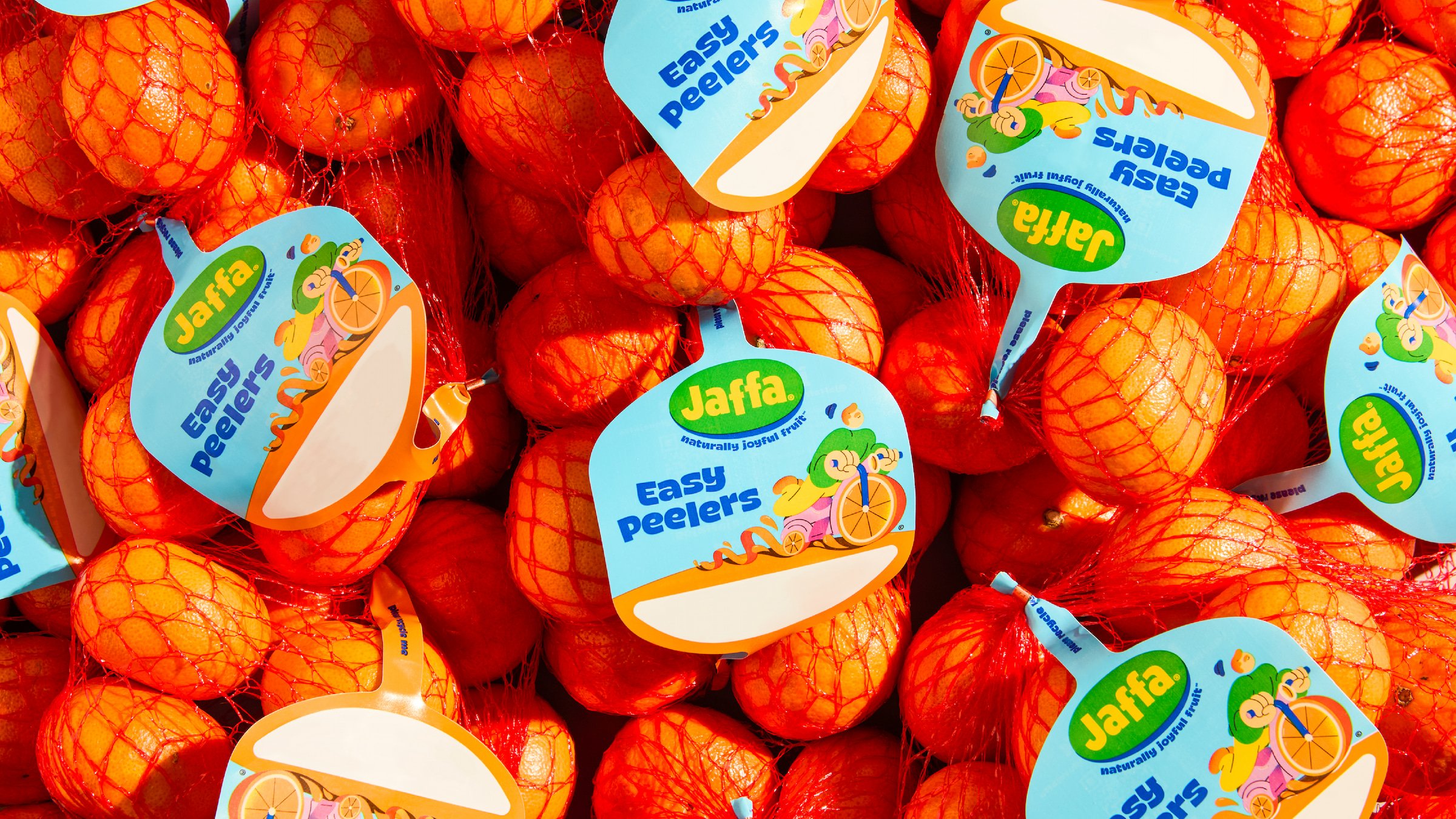 Logo, illustration, packaging, merchandise and website for fruit company Jaffa designed by Earthling