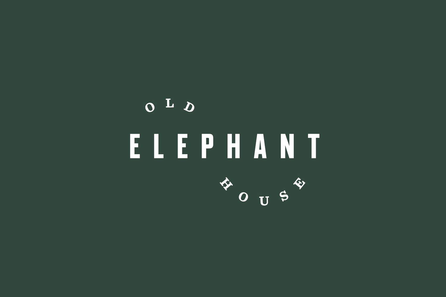 Logotype design by Studio South for brasserie and courtyard bar Old Elephant House at Auckland Zoo