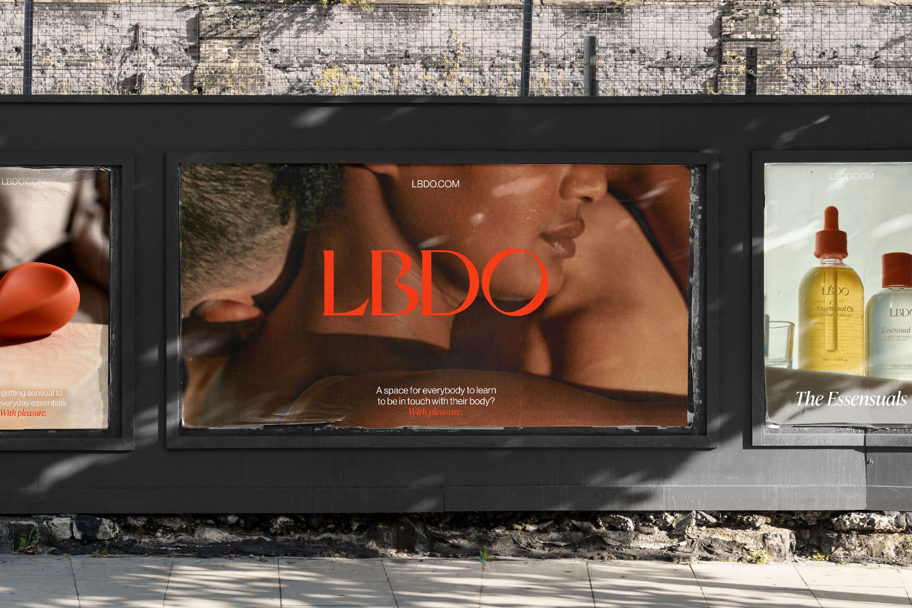 out of home advertising for Australian sexual wellness brand LBDO designed by Universal Favourite