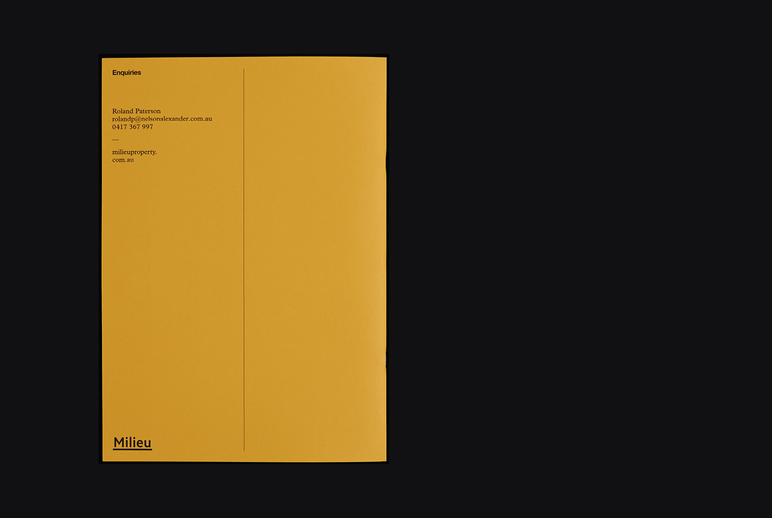 Response, a brochure designed by Studio Hi Ho for Fitzroy development Whitlam Place