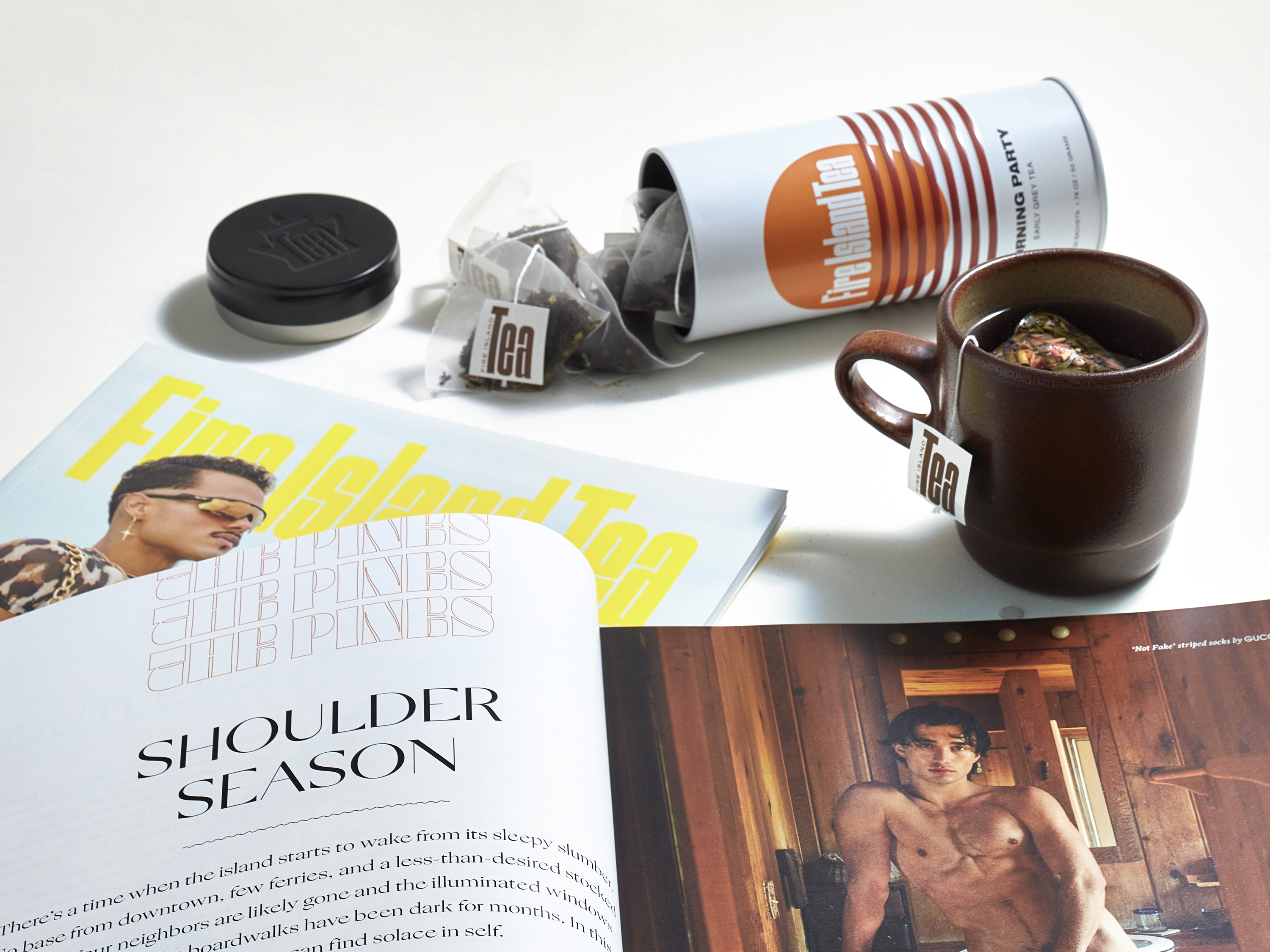 Logotype and packaging design by Stephen Moss for Fire Island Tea