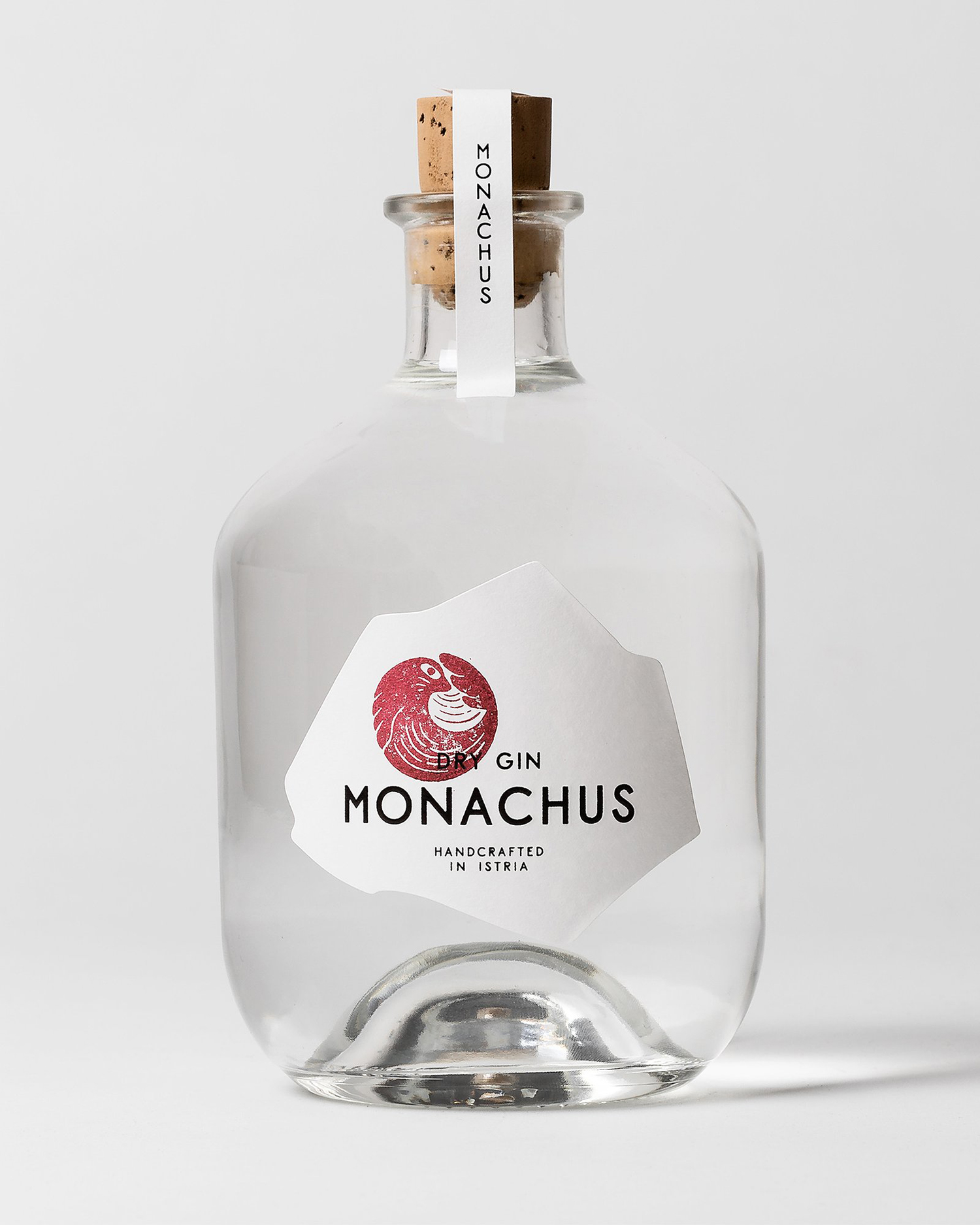 Logo and packaging design by Swedish studio Bedow for Croatian small-batch gin distillery Monachus