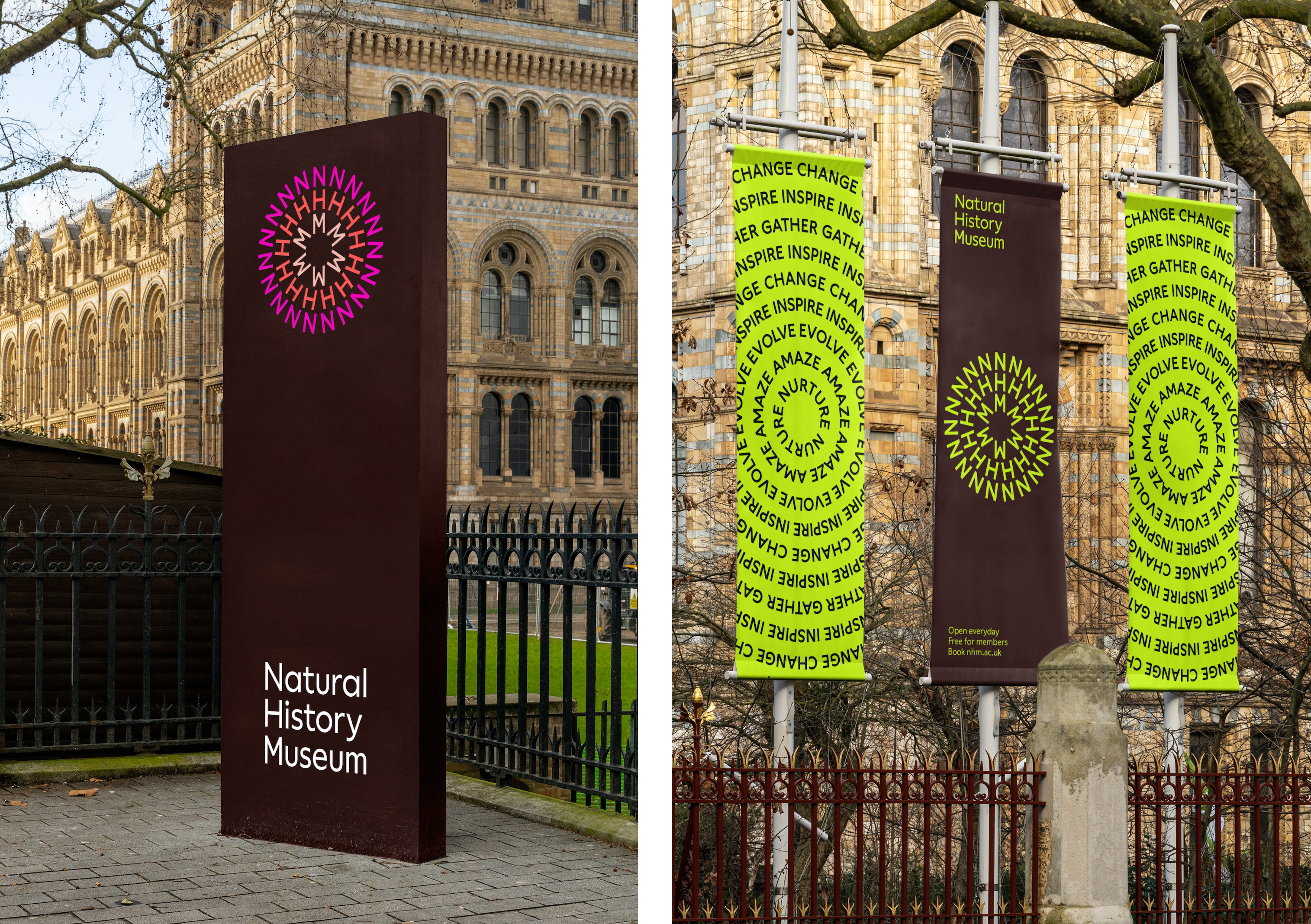 Logo, visual identity, motion graphics and web design by Pentagram and Nomad for London's Natural History Museum. Reviewed by Emily Gosling for BP&O.
