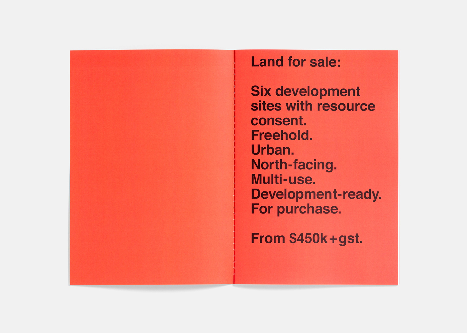 Visual identity and brochure design by Studio South for Outline, a six lot property development opportunity in Auckland