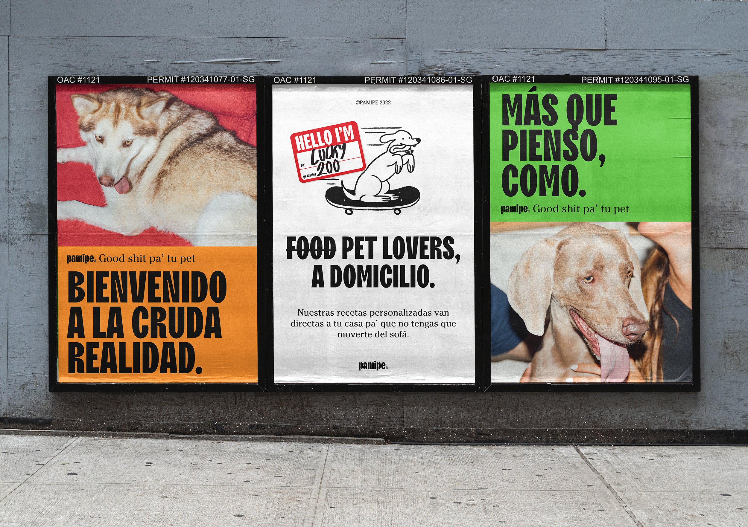 Logotype, illustrations and packaging designed by Onmi Design for Spanish pet food brand Pamipe