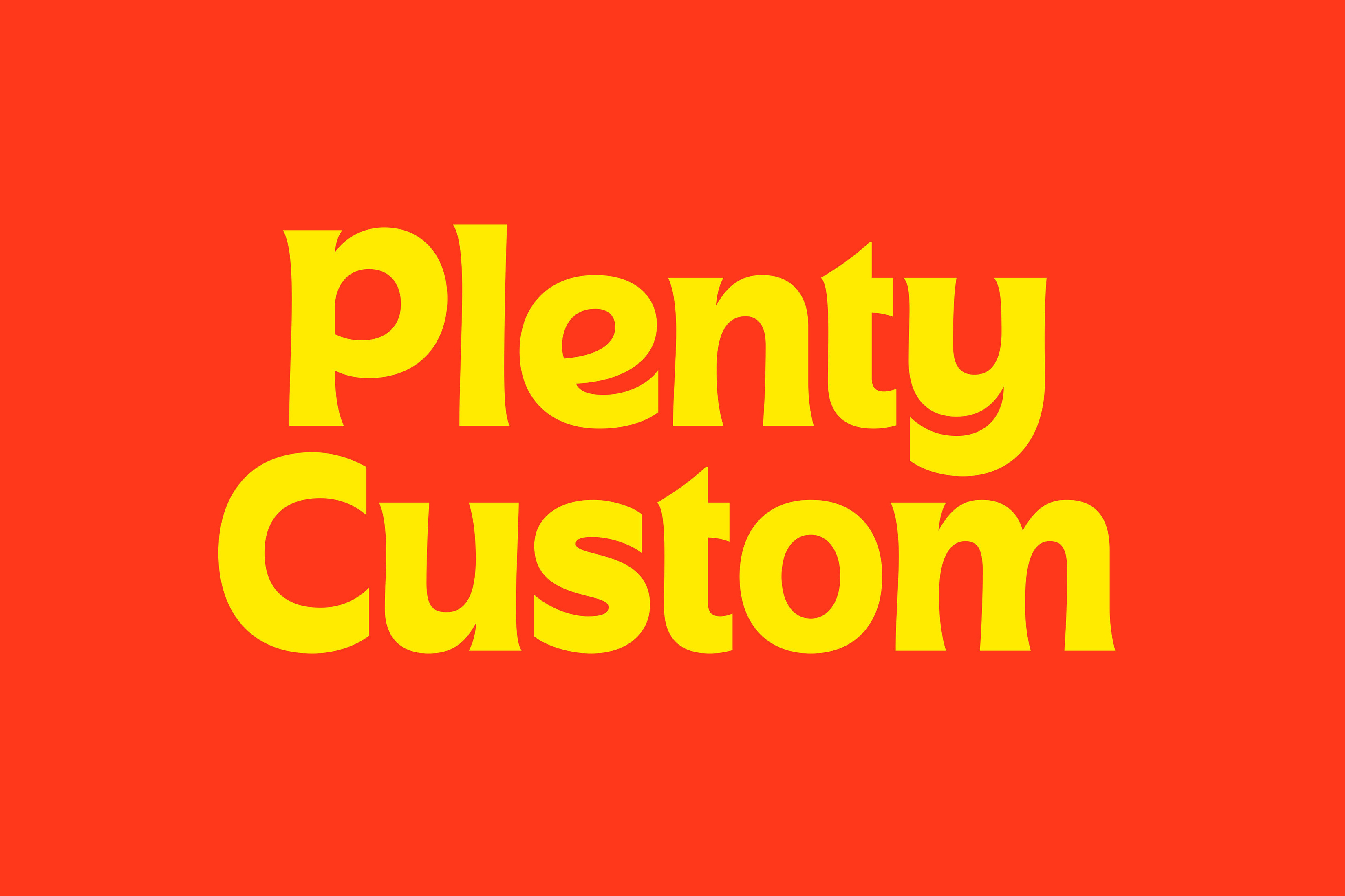 Custom typeface designed by &Walsh for US salad brand Plenty