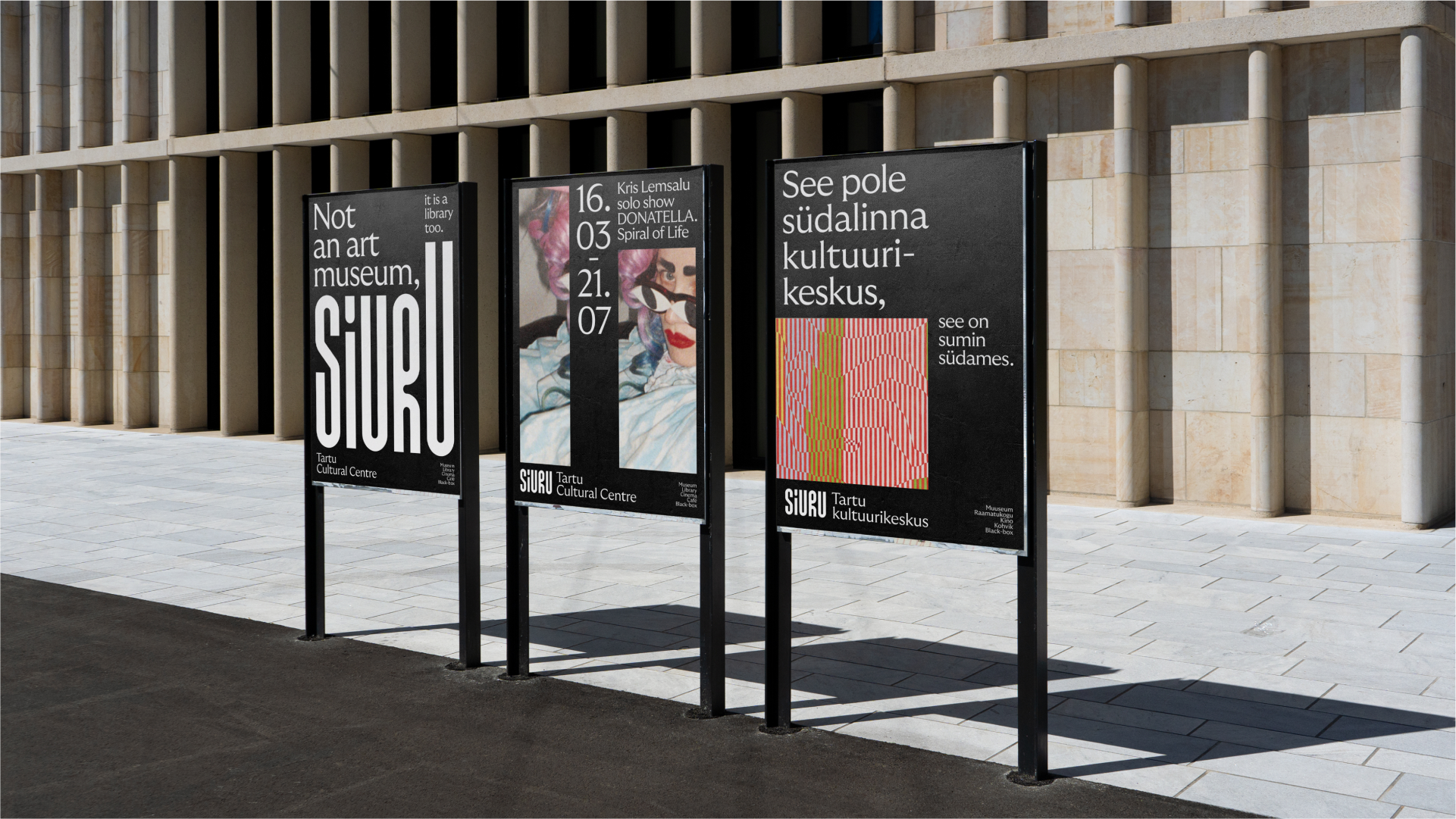 Logotype, deconstructed symbol, posters and custom type for Estonia cultural institution Siuru designed by Bond Logotype, deconstructed symbol, posters and custom type for Estonia cultural institution Siuru designed by Bond