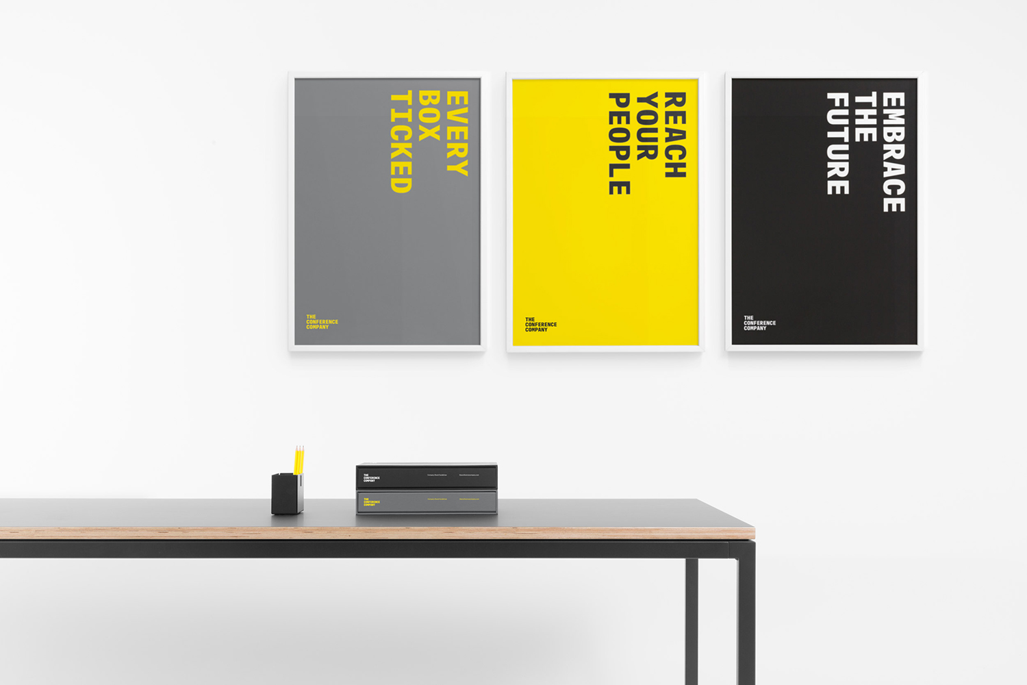 Logotype, print, brand guidelines and signage by Studio South for The Conference Company and The Awards Company