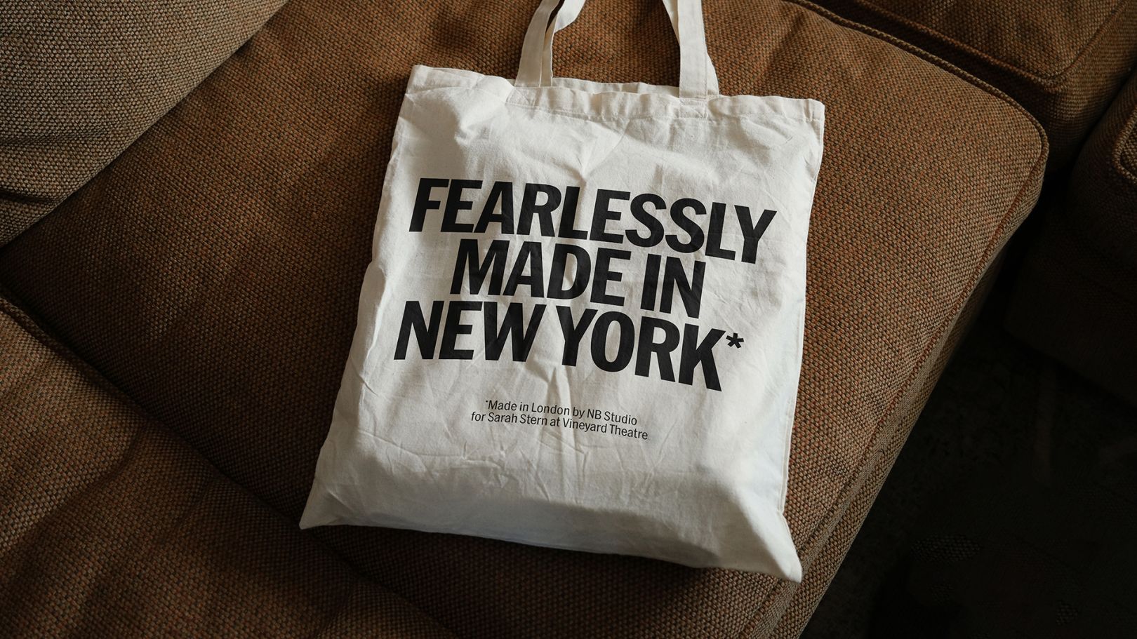 Brand identity and tote bag by London-based NB Studio for New York City's Vineyard Theatre