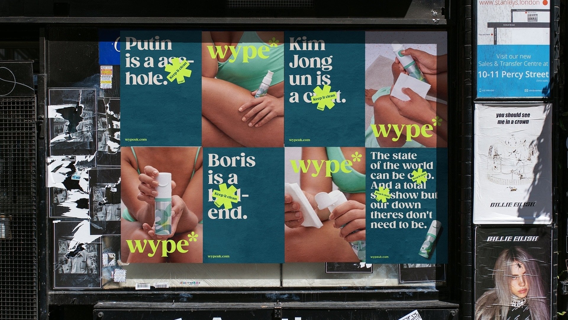 New logotype, and visual identity for below the waist hygiene brand Wype designed by London-based studio Among Equals