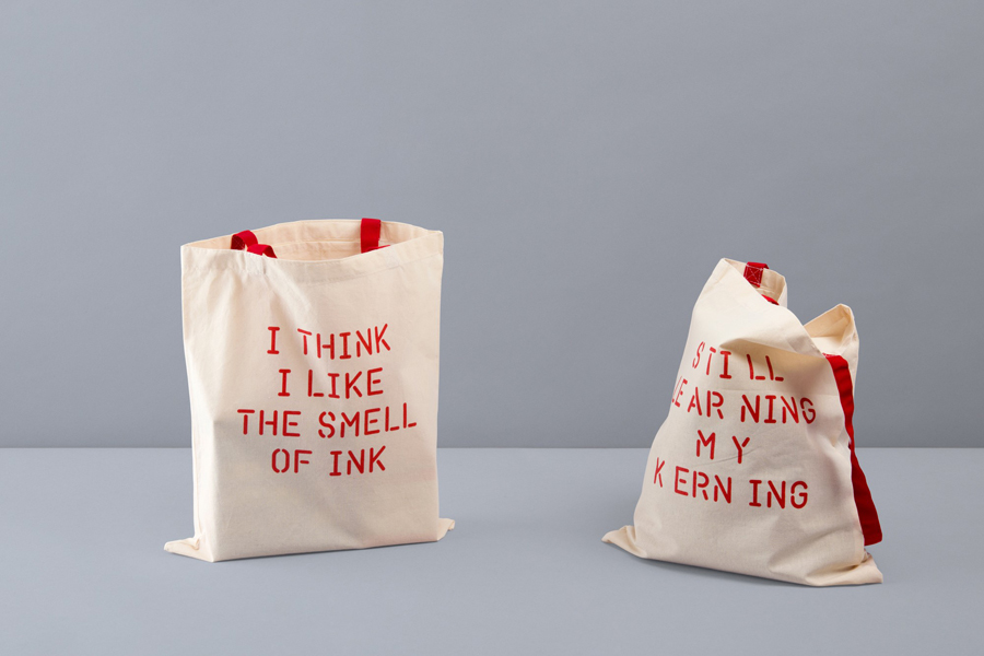 Custom tote bags for print production studio Cerovski by graphic design studio Bunch