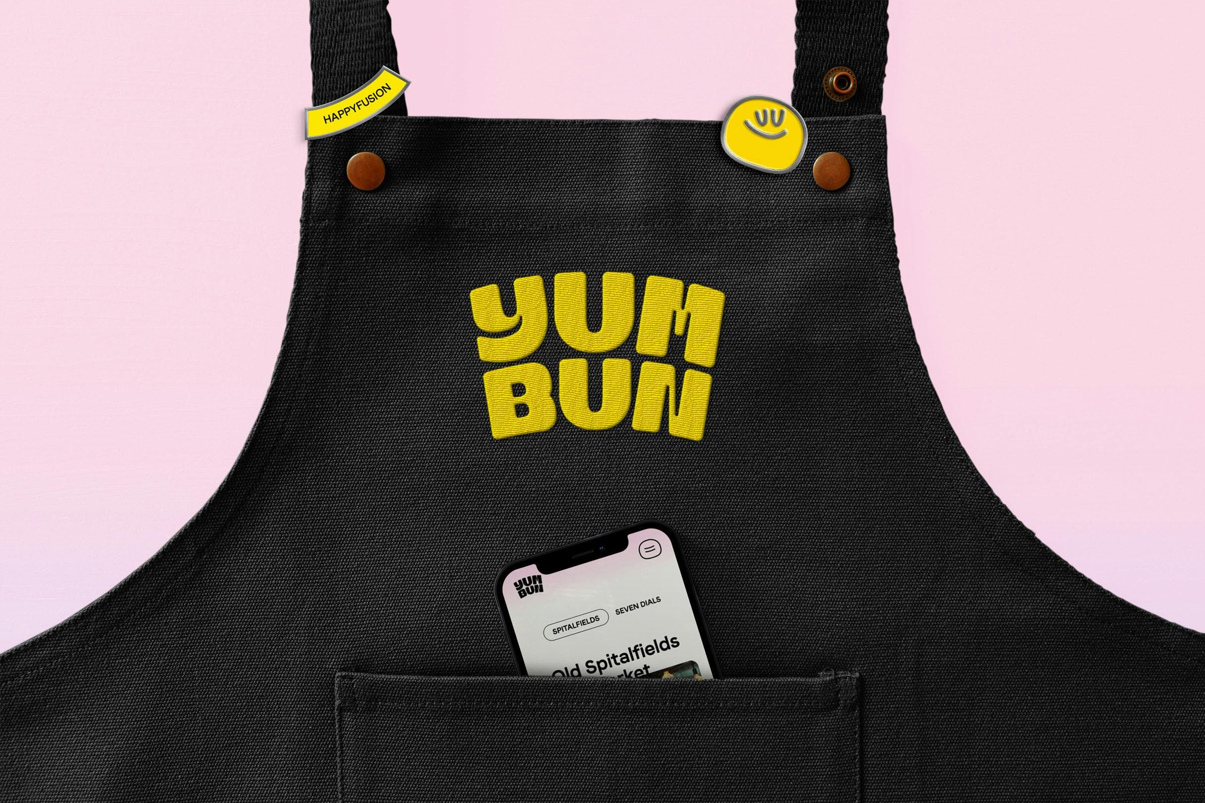 Logotype, mascot, menus, merchandise, motion graphics, social content and website for bao buns business Yum Bun Logotype, mascot, menus, merchandise, motion graphics, social content and website for bao buns business Yum Bun