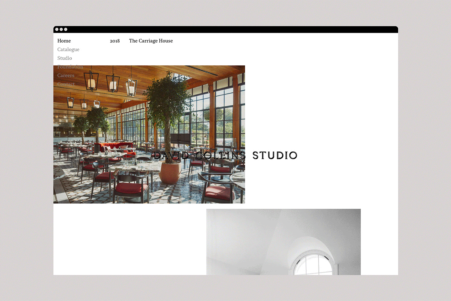 Bibliothèque Design (brand identity) and Future Corp (digital art direction) collaboratively redesign the identity and website of David Collins Studio.