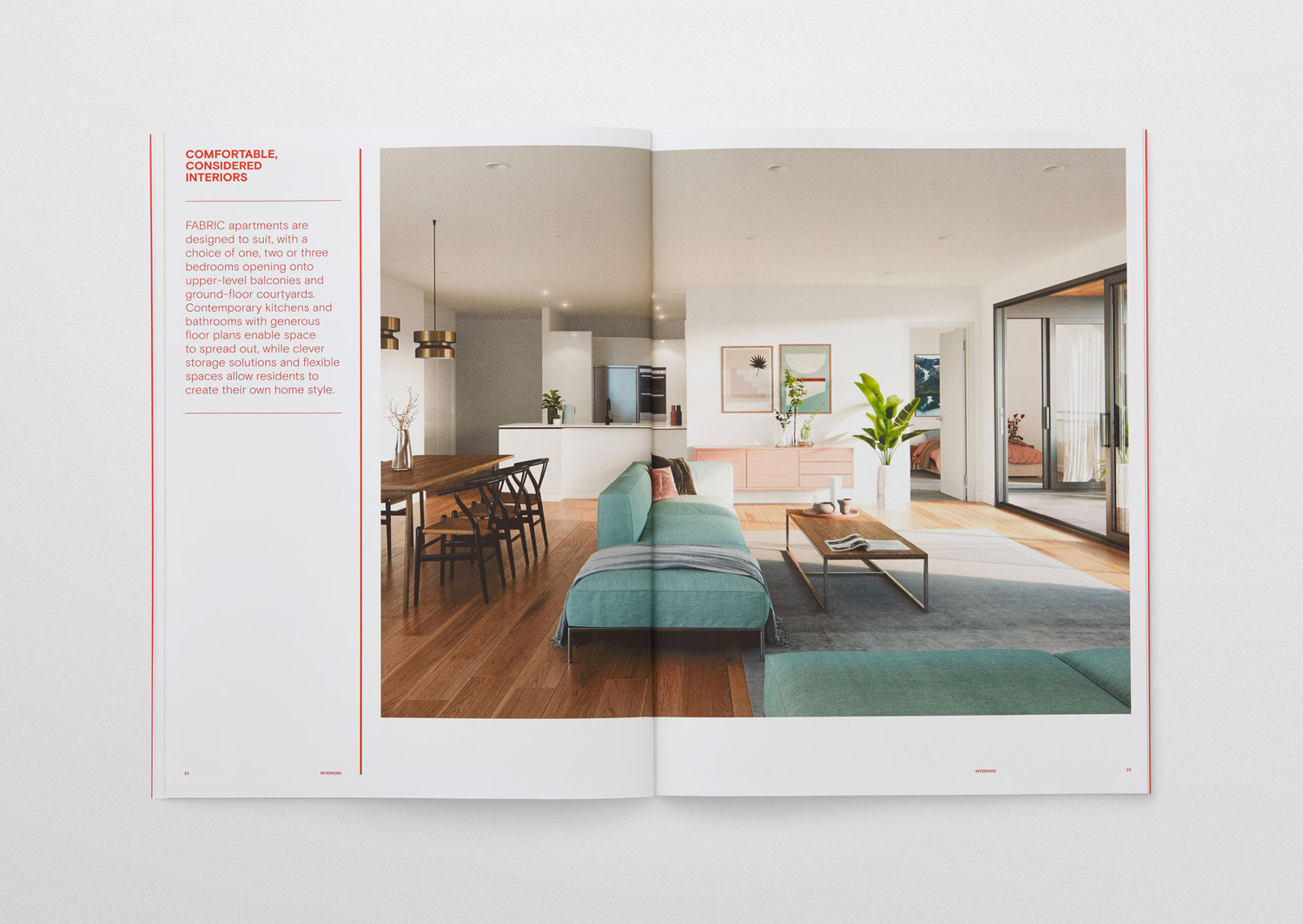 Brand identity and brochure by Richards Partners for Auckland residential development Fabric of Onehunga