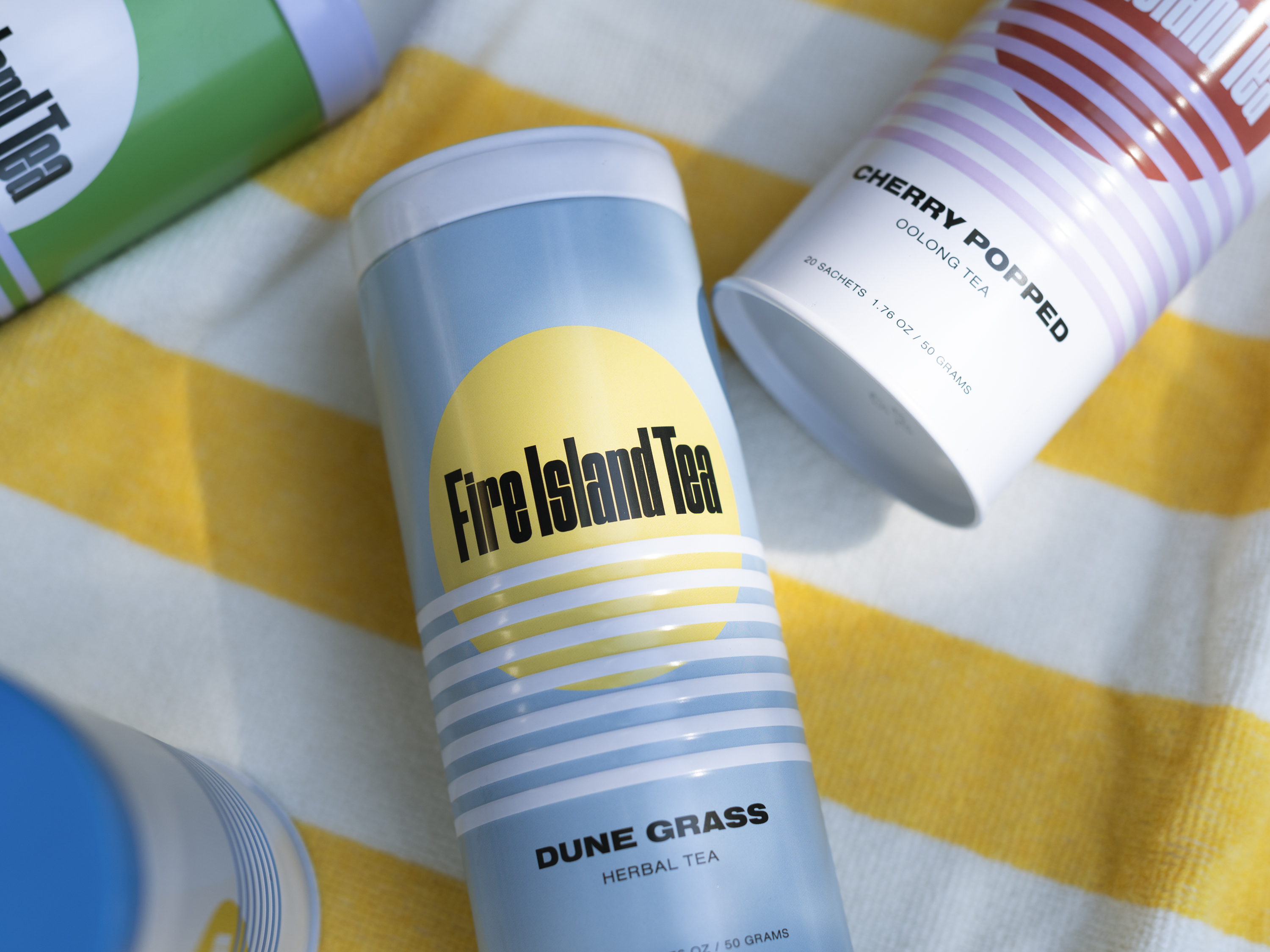 Logotype and packaging design by Stephen Moss for Fire Island Tea