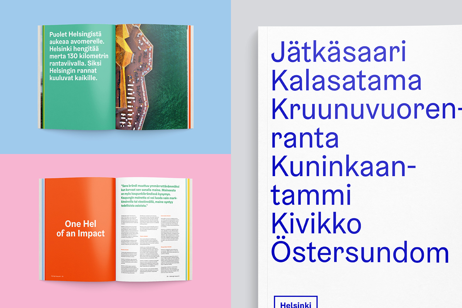 Logo and visual identity system designed by Werklig for the Finnish city of Helsinki