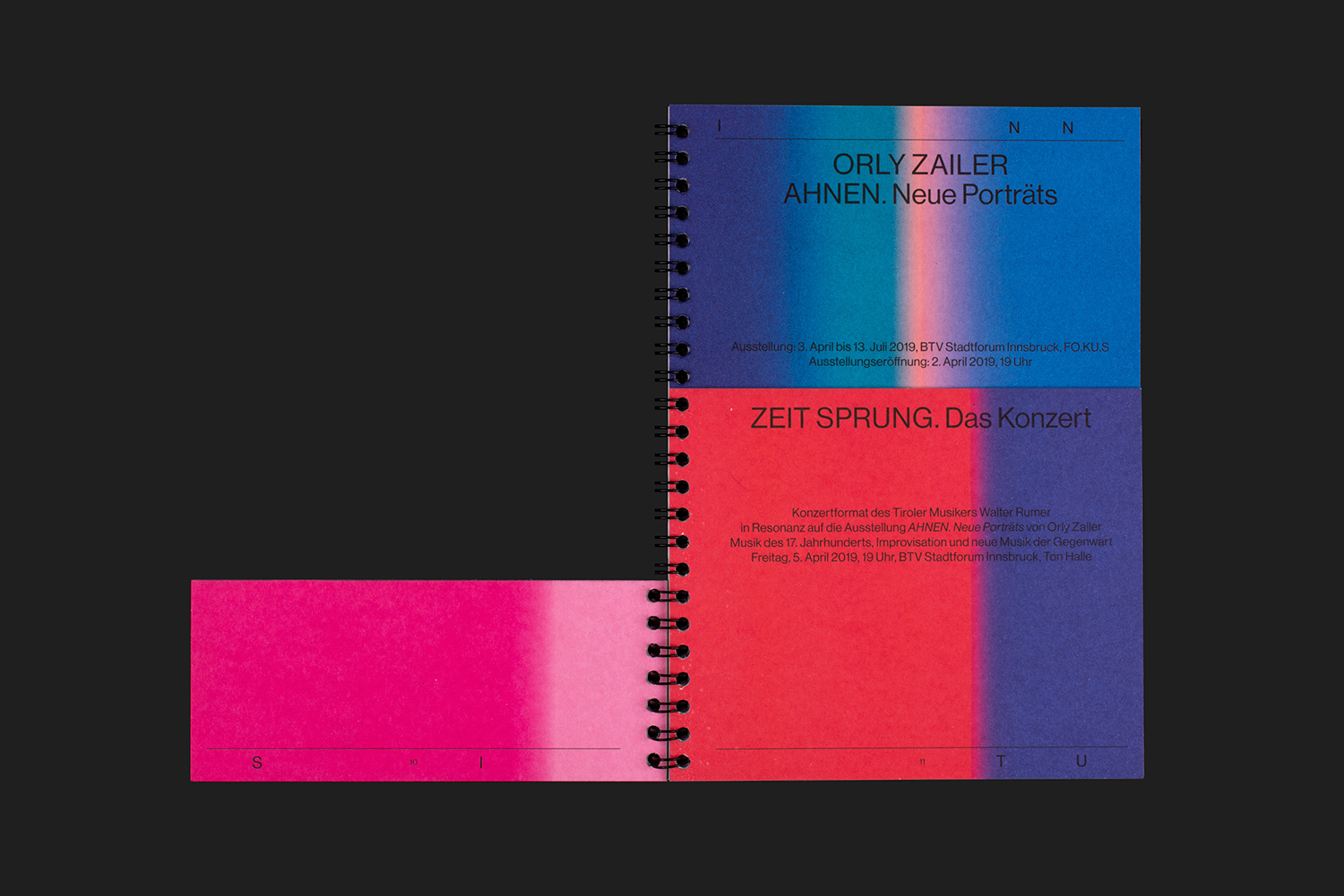 Visual identity, programme and catalogue by Studio Mut for Austrian cultural event Inn Situ