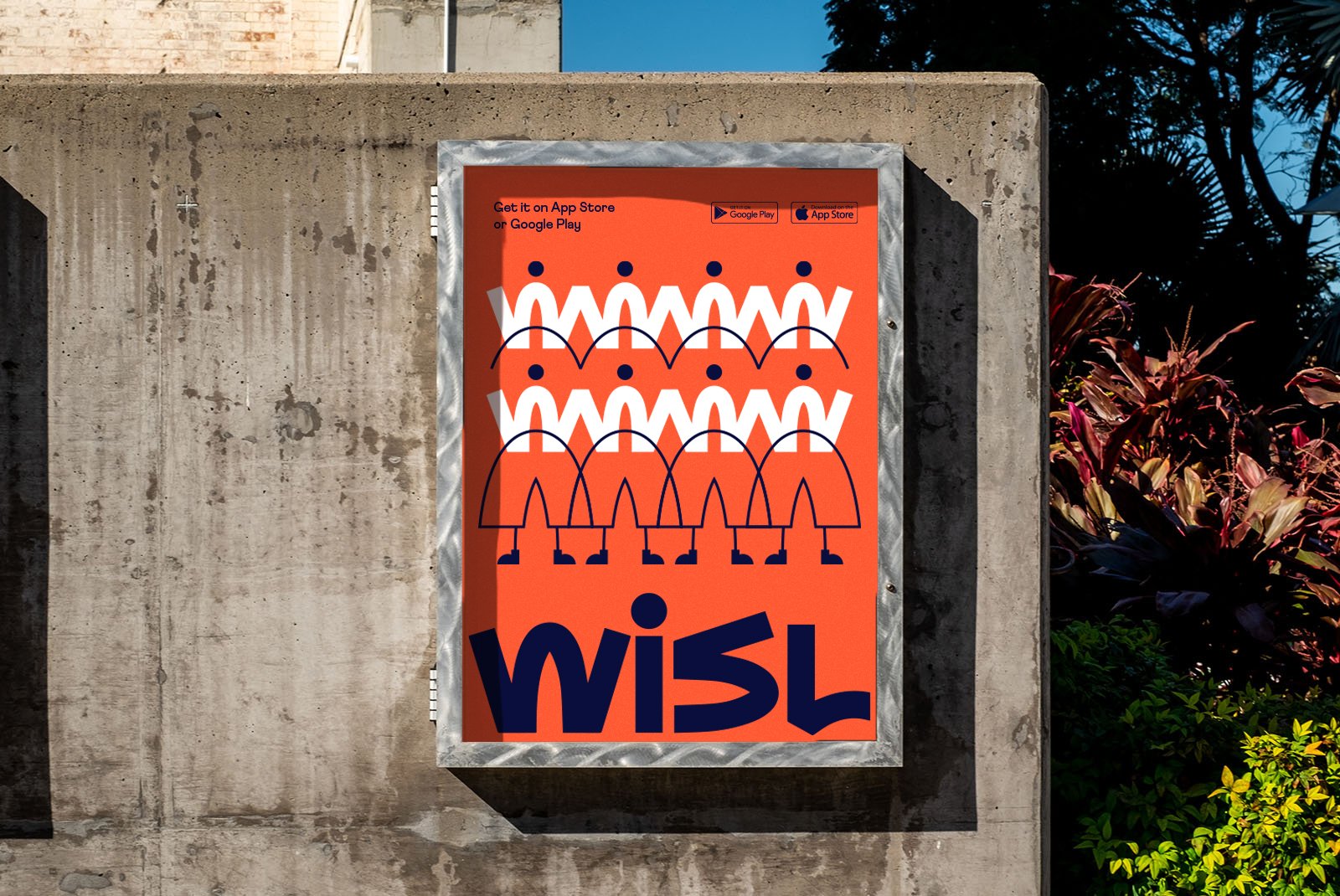 Logo, brand identity and app for social sports community platform Wisl designed by Lithuanian studio andstudi