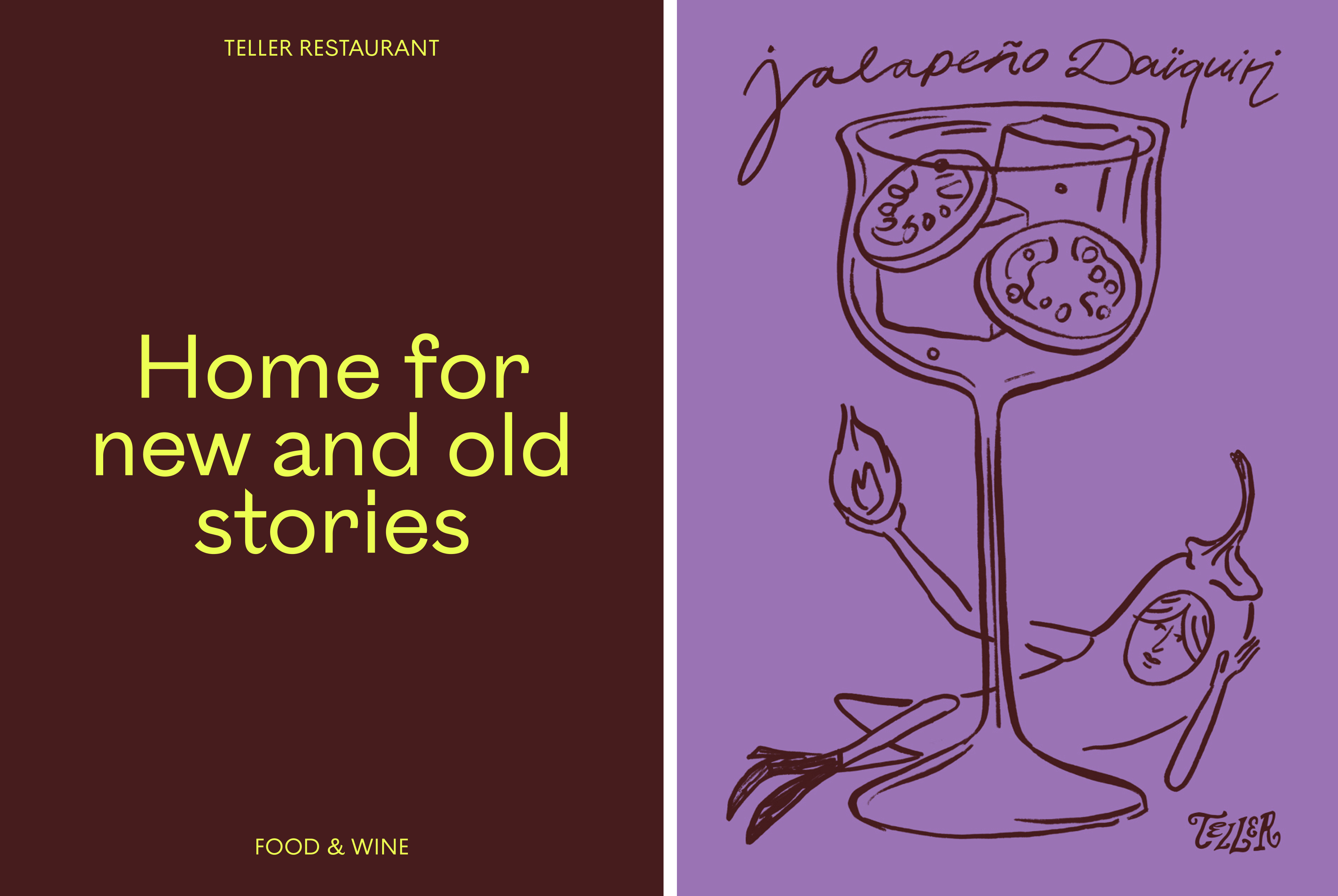 Logotype, illustration and website for Helsinki restaurant Teller designed by Werklig Logotype, illustration and website for Helsinki restaurant Teller designed by Werklig
