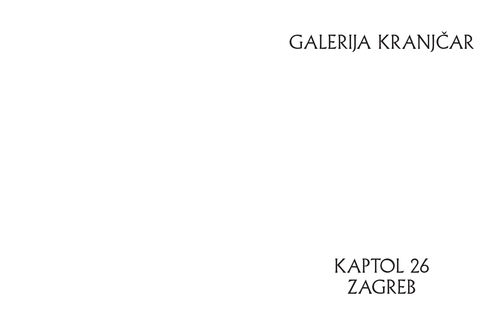 Brand identity and brochure designed by Bunch for Zagreb-based modern art gallery Galerija Kranjčar.