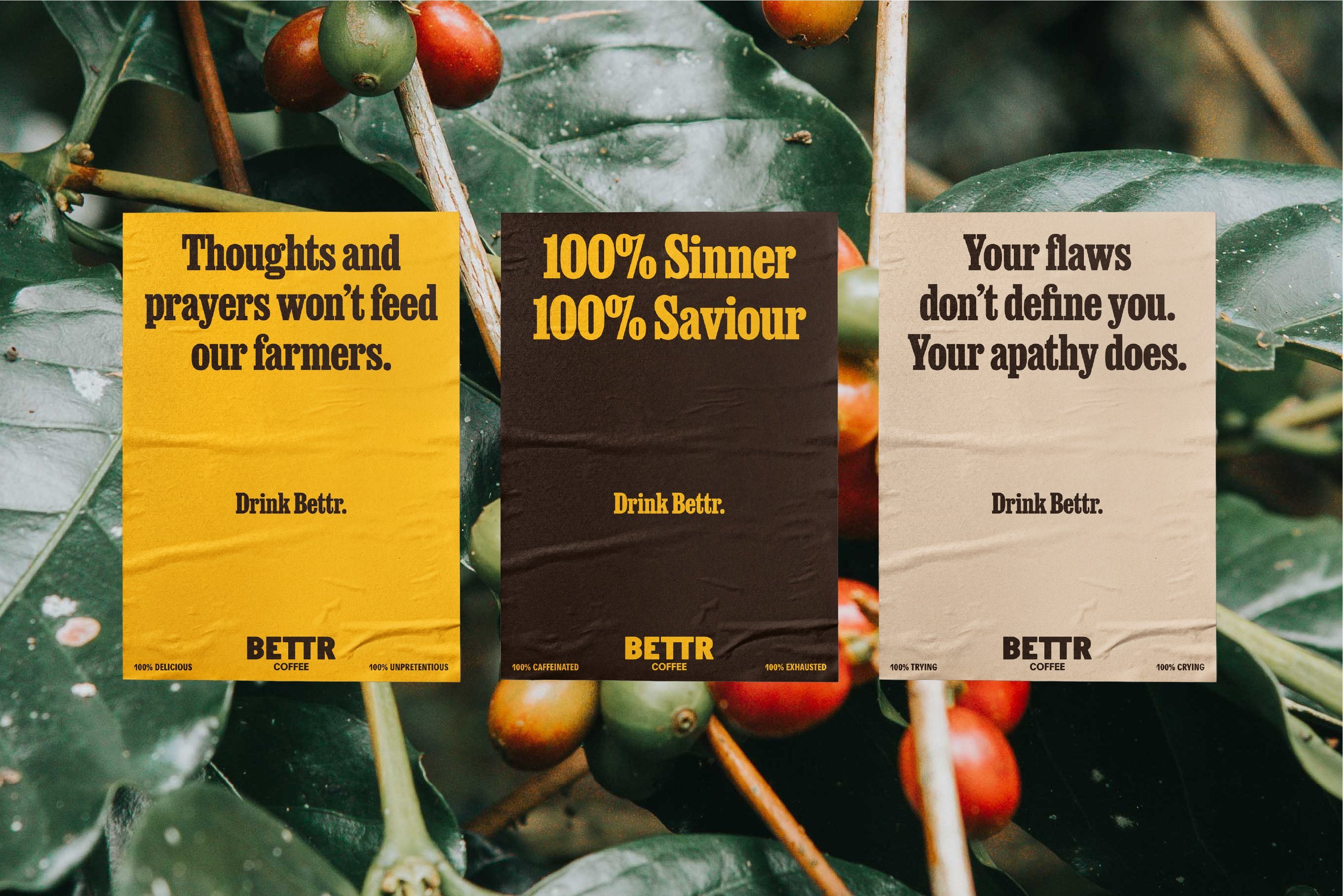 Logotype, packaging, stationery and digital content for South-East-Asia-based B Corp coffee company Bettr