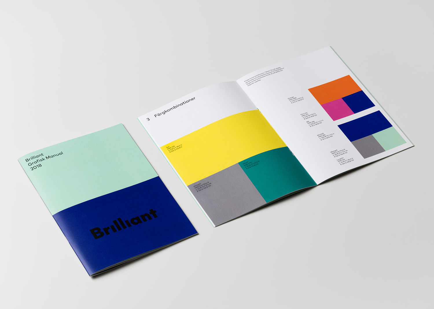 Logotype, pictograms, stationery and website by The Studio for Swedish customer survey specialists Brilliant