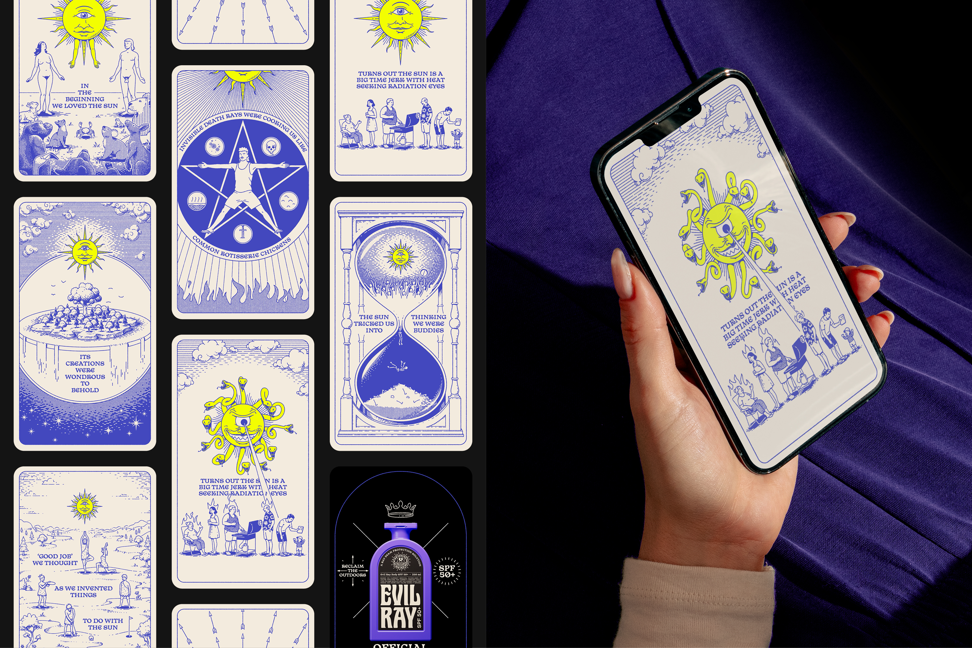 Evil Ray Seachange branding identity design illustration wordmark logo bpo review packaging design