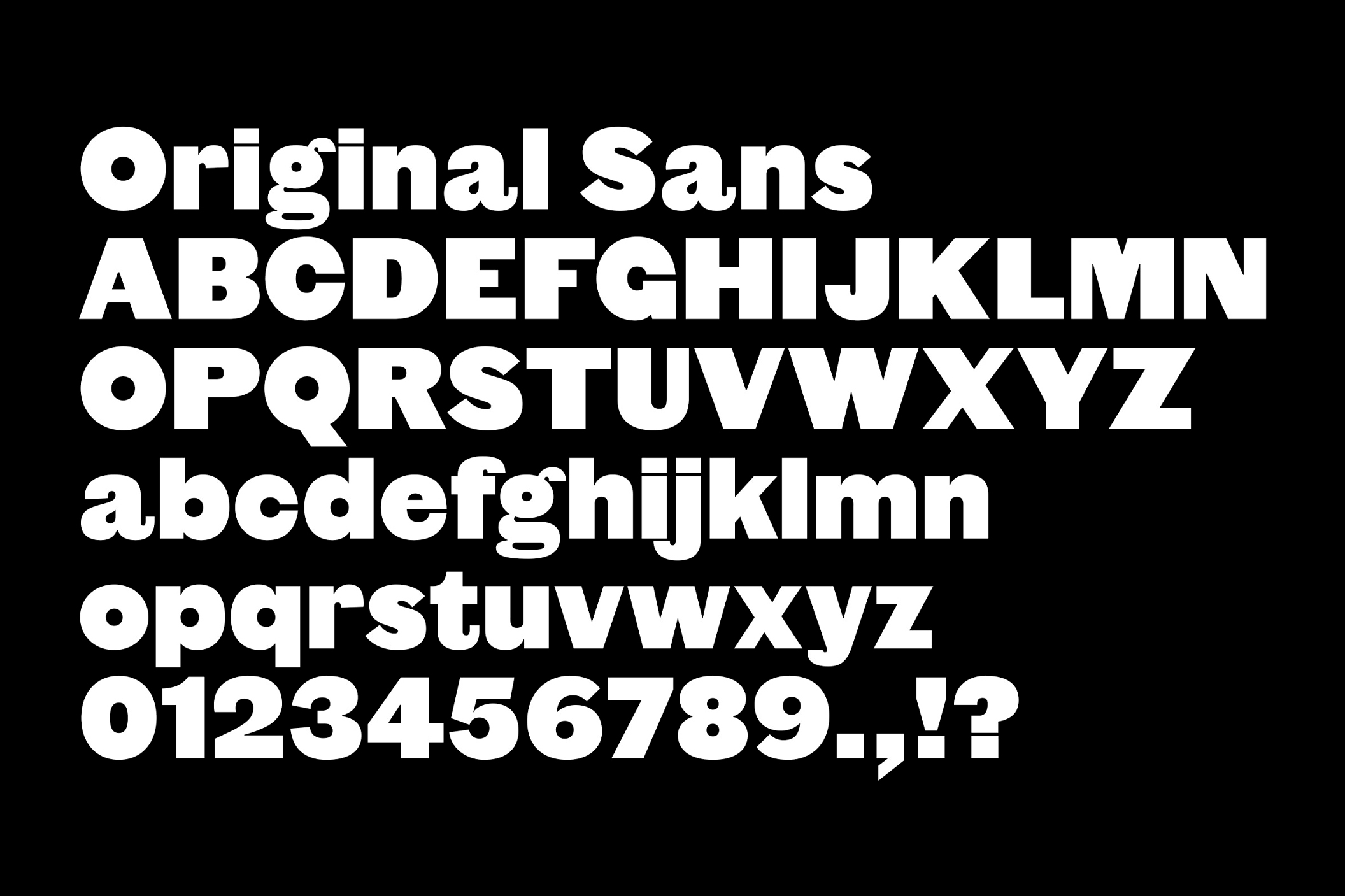 Original Sans, Commercial Type