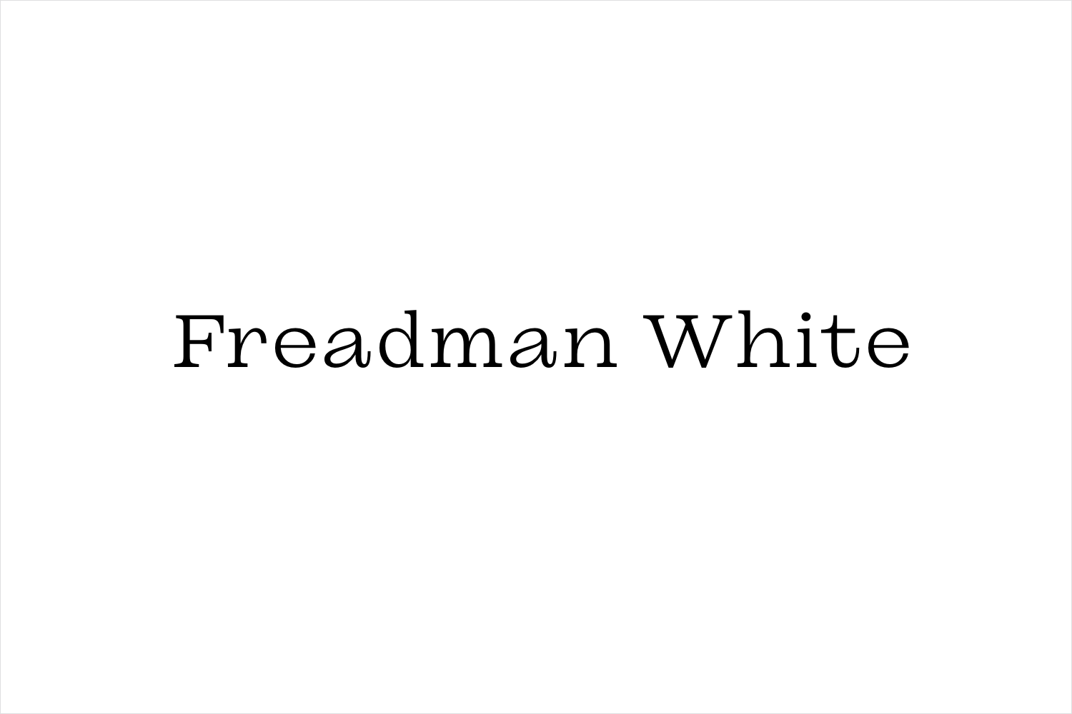 Logotype and custom typeface designed by Studio Hi Ho and Dennis Grauel for Melbourne architects Freadman White
