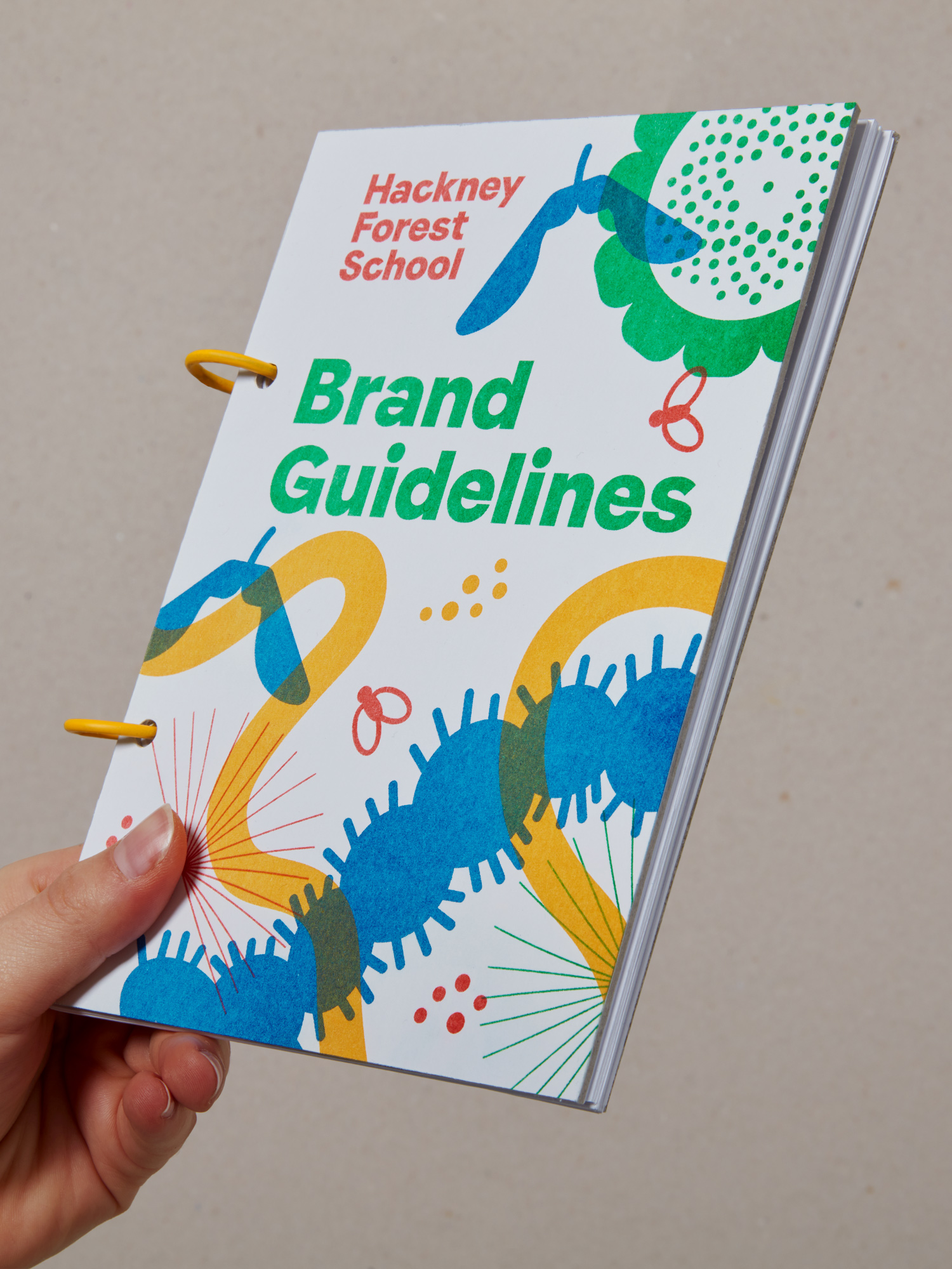 Visual identity and brand book designed by Spy for Hackney Forest School