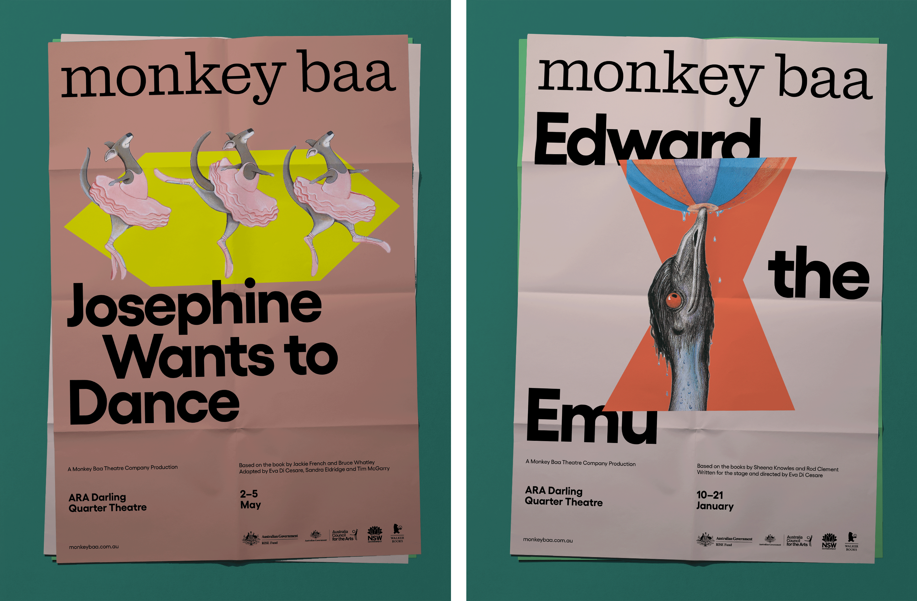 Poster design by Universal Favourite for Sydney-based Monkey Baa Theatre