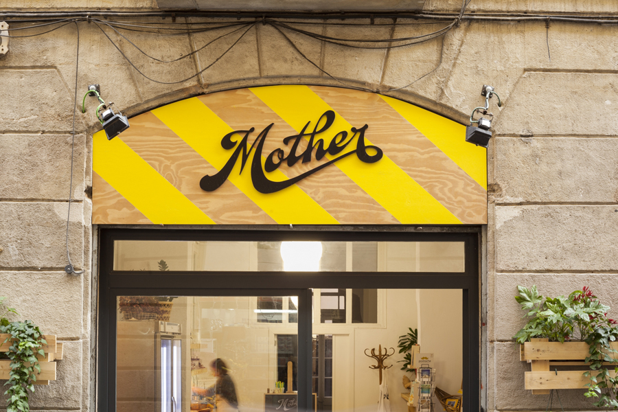 Sign design for cold pressed juice company Mother by Mucho
