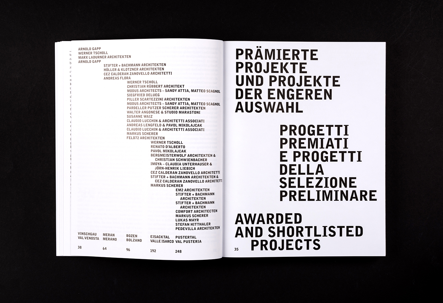 Book design and layout by Studio Mut for New Architecture in South Tyrol