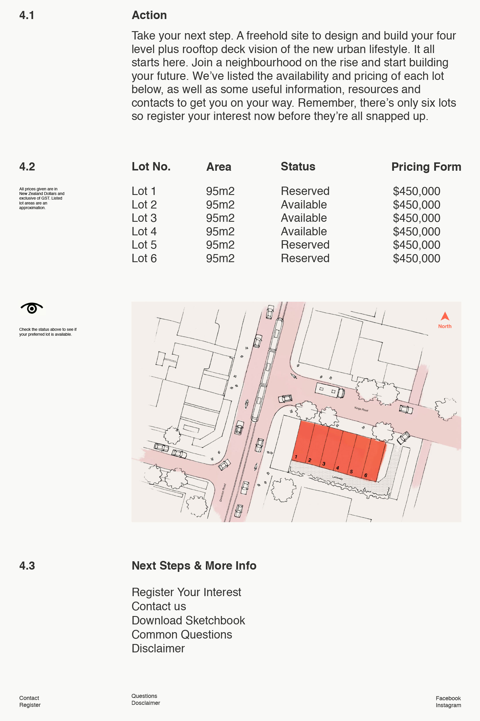 Visual identity, illustration, animation, brochure and website design by Studio South for Outline, a six lot property development opportunity in Auckland