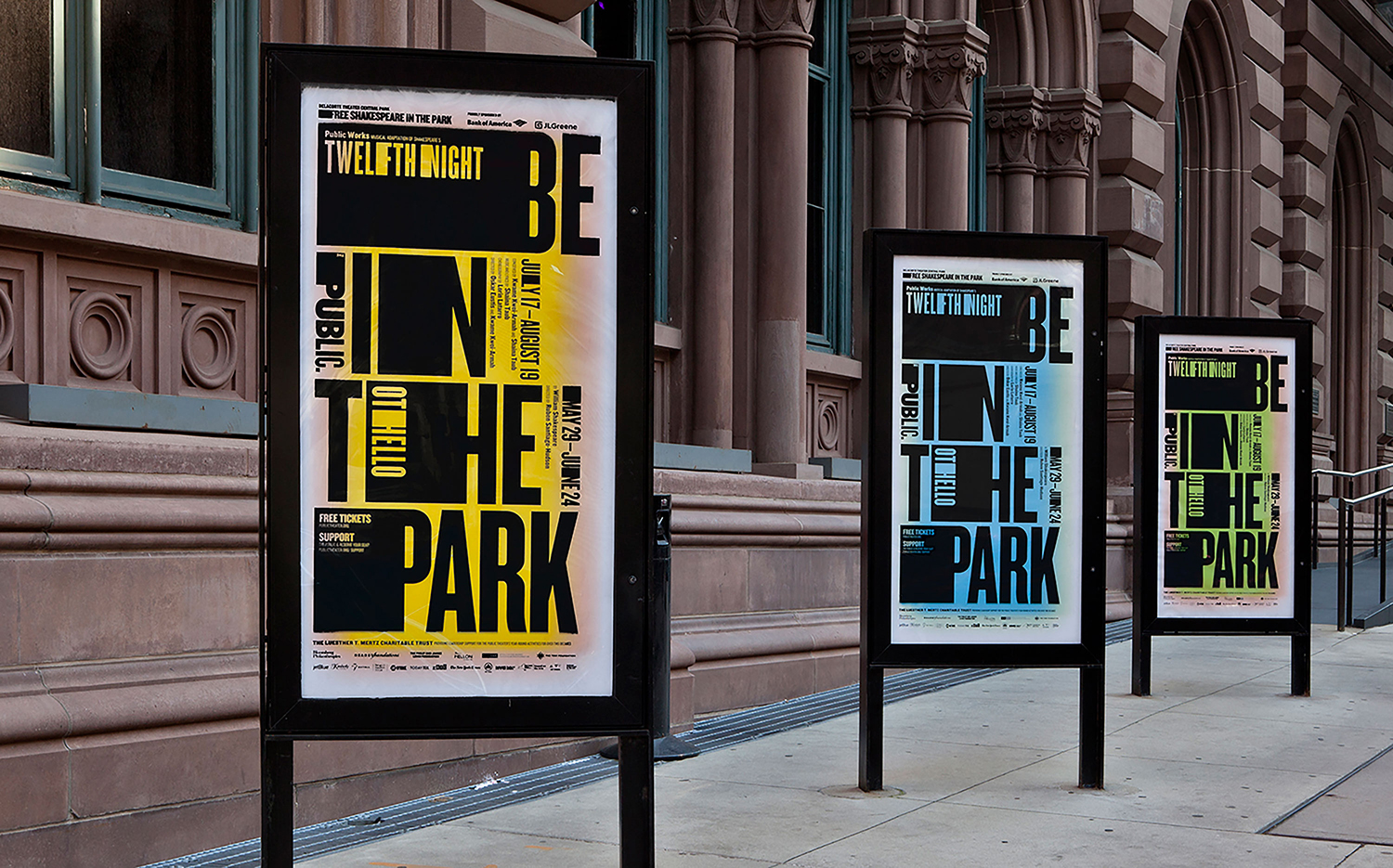 Poster Design Inspiration – Shakespeare In The Park 2018 by Pentagram