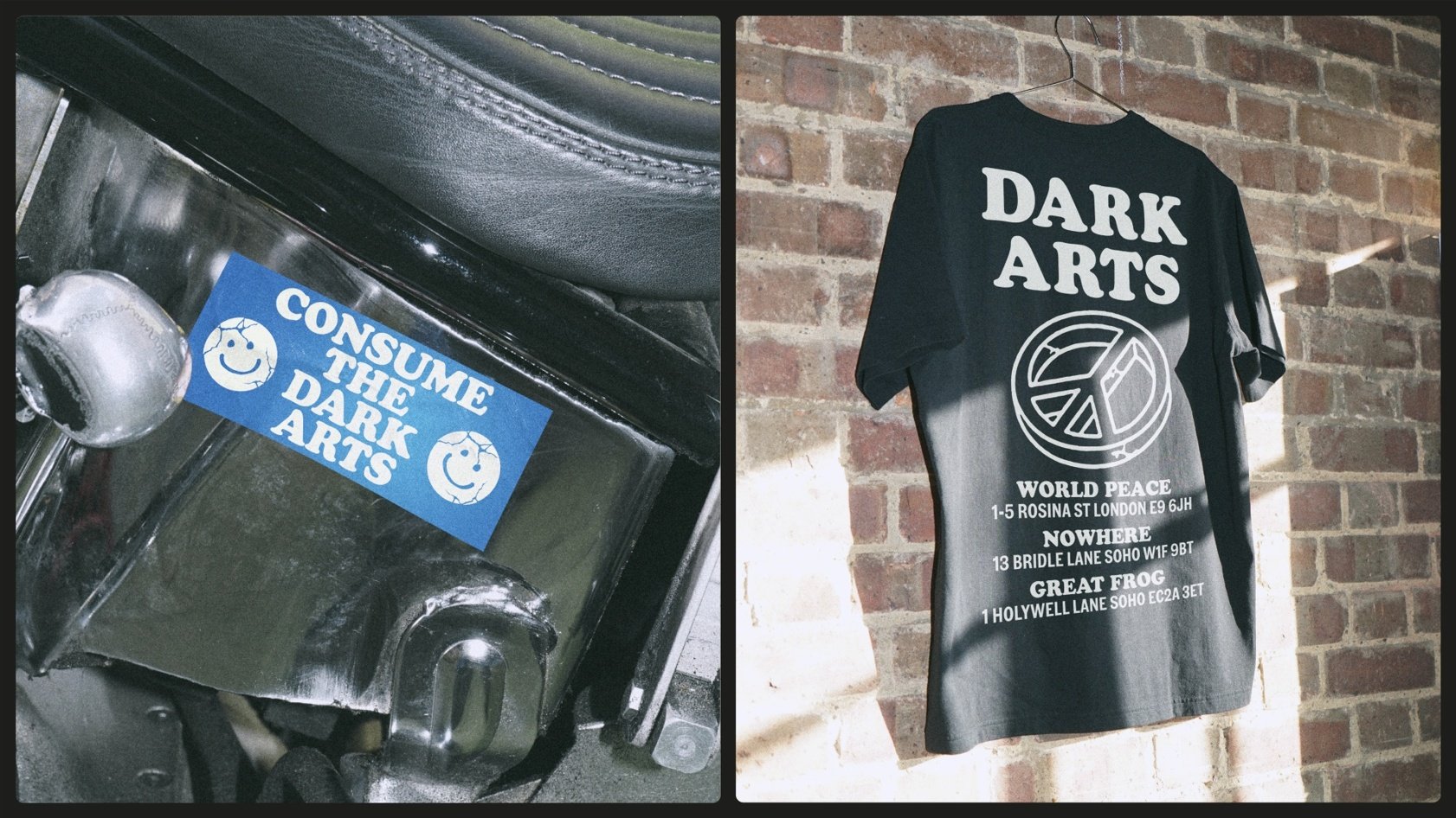 New logo, packaging, merchandise and poster design by NOT Wieden+Kennedy for London-based Dark Arts Coffee