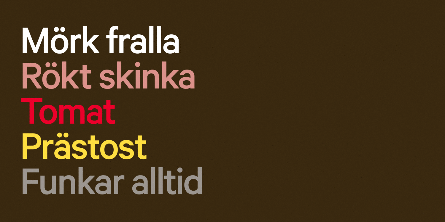 Typography by BVD for 7-Eleven Sweden