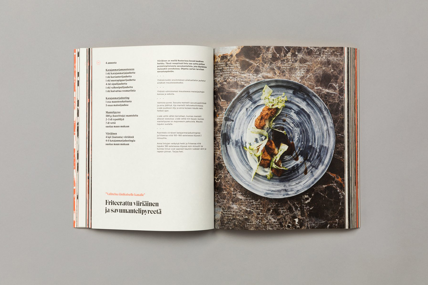 Cookbook designed by Helsinki based Bond for chef and restauranteur Kari Aihinen