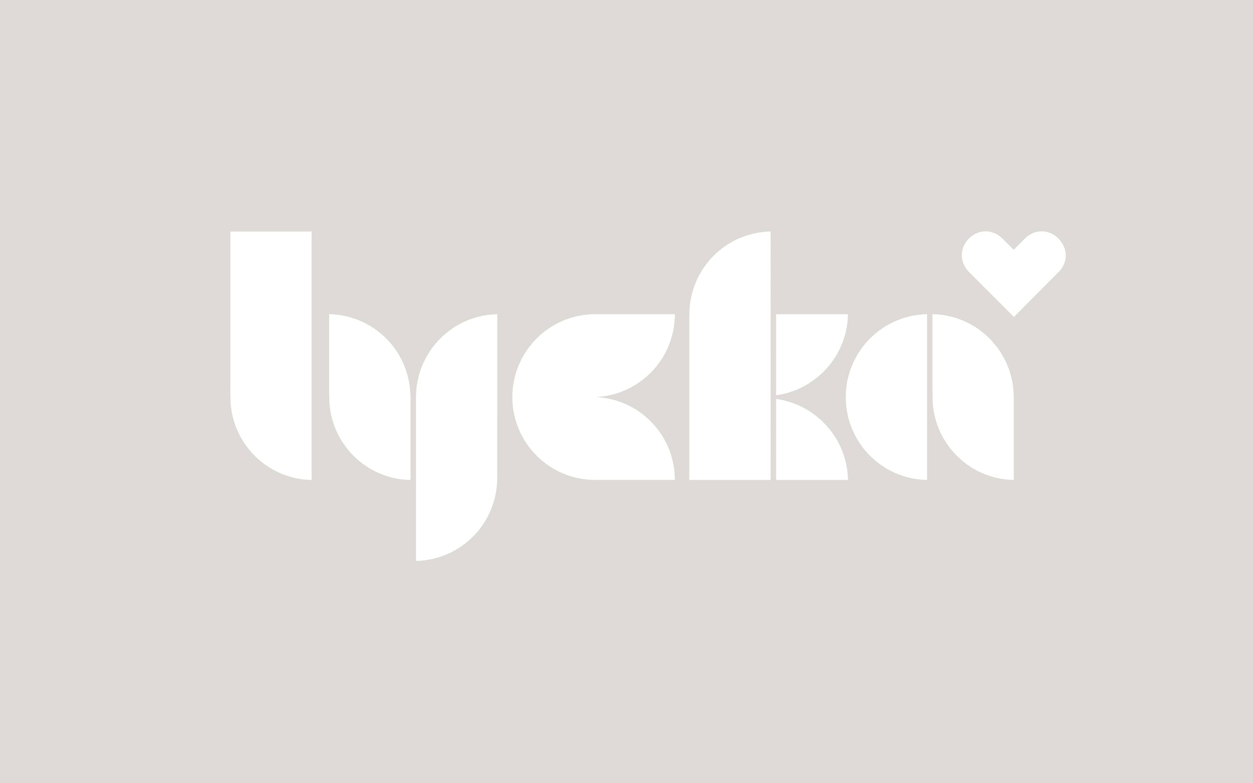 Lycka by BVD – Logotype by BVD for 100% nat­ural hand filled frozen yogurt Lycka