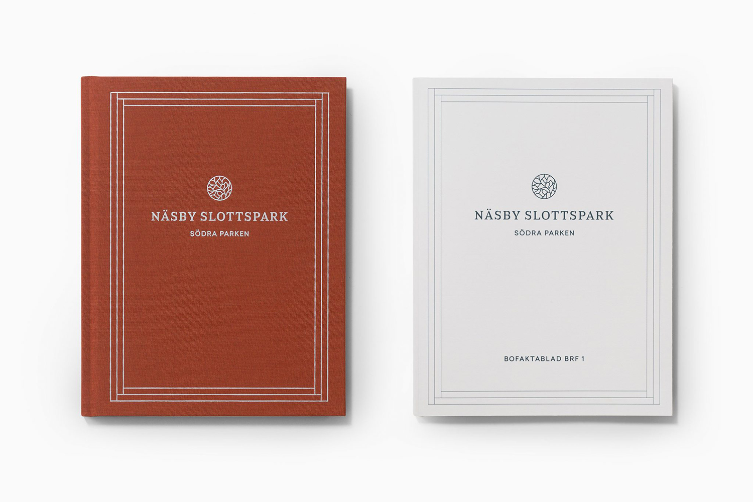 Logo and brochure design by Bedow for Swedish property development Näsby Slottspark