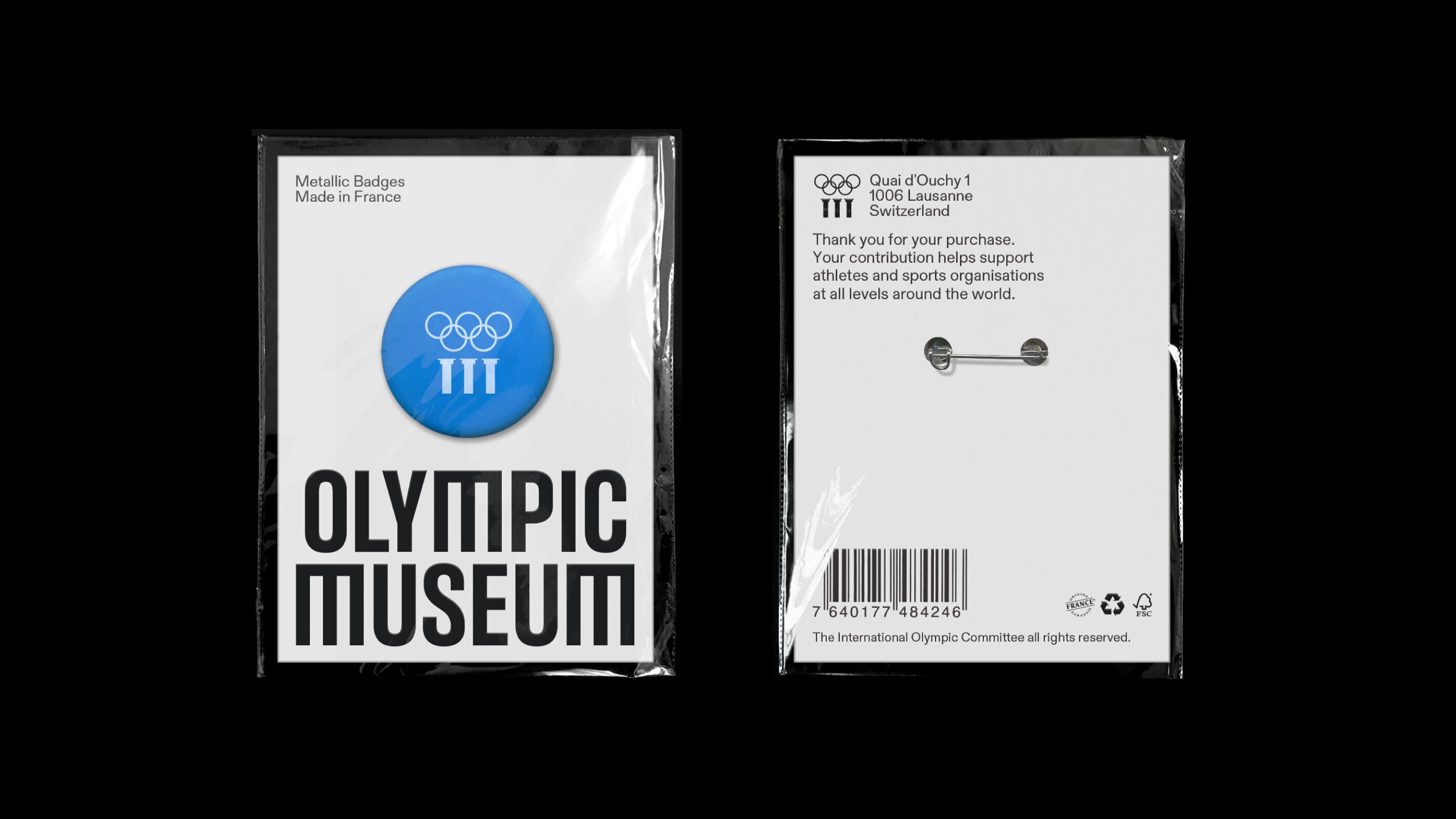 Logo, custom typeface, posters and merchandise for Olympic Museum designed by Studio Blackburn